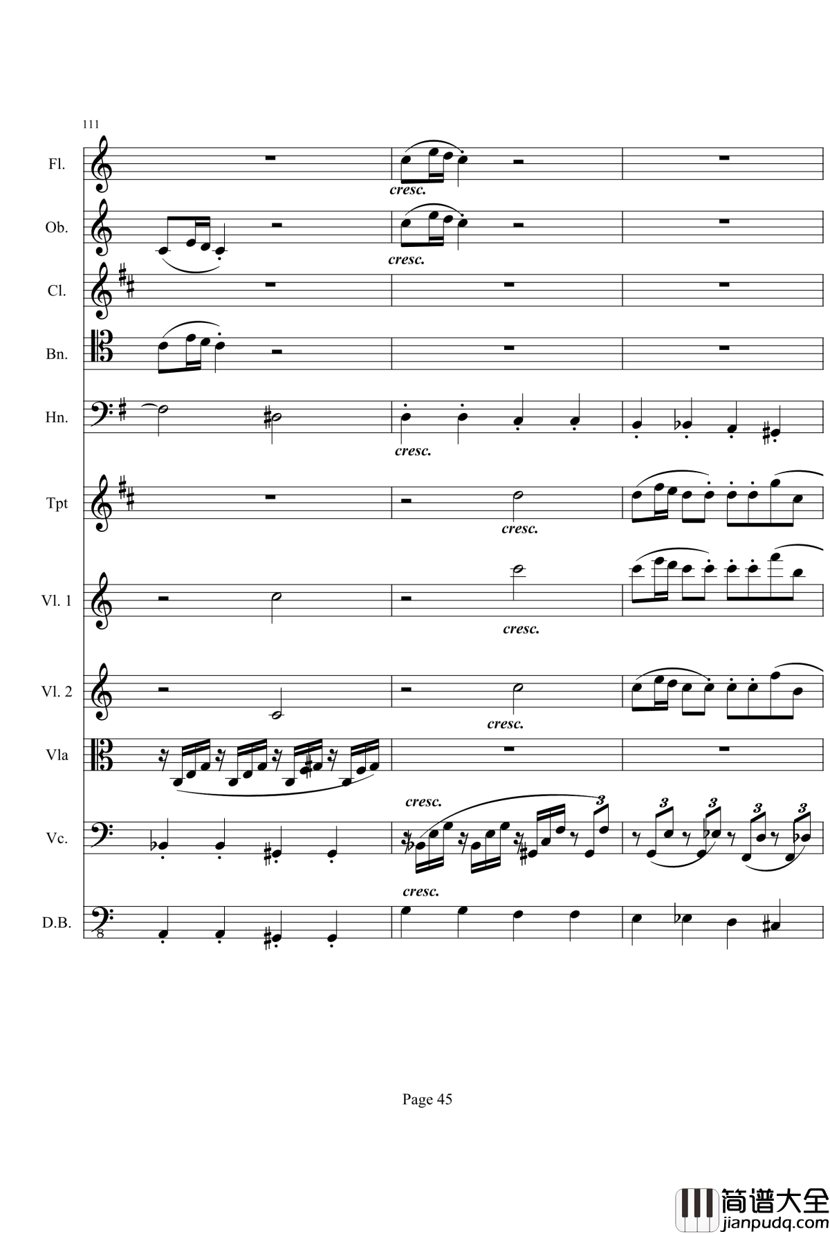 奏鸣曲之交响钢琴谱_第21首_Ⅰ_贝多芬_beethoven