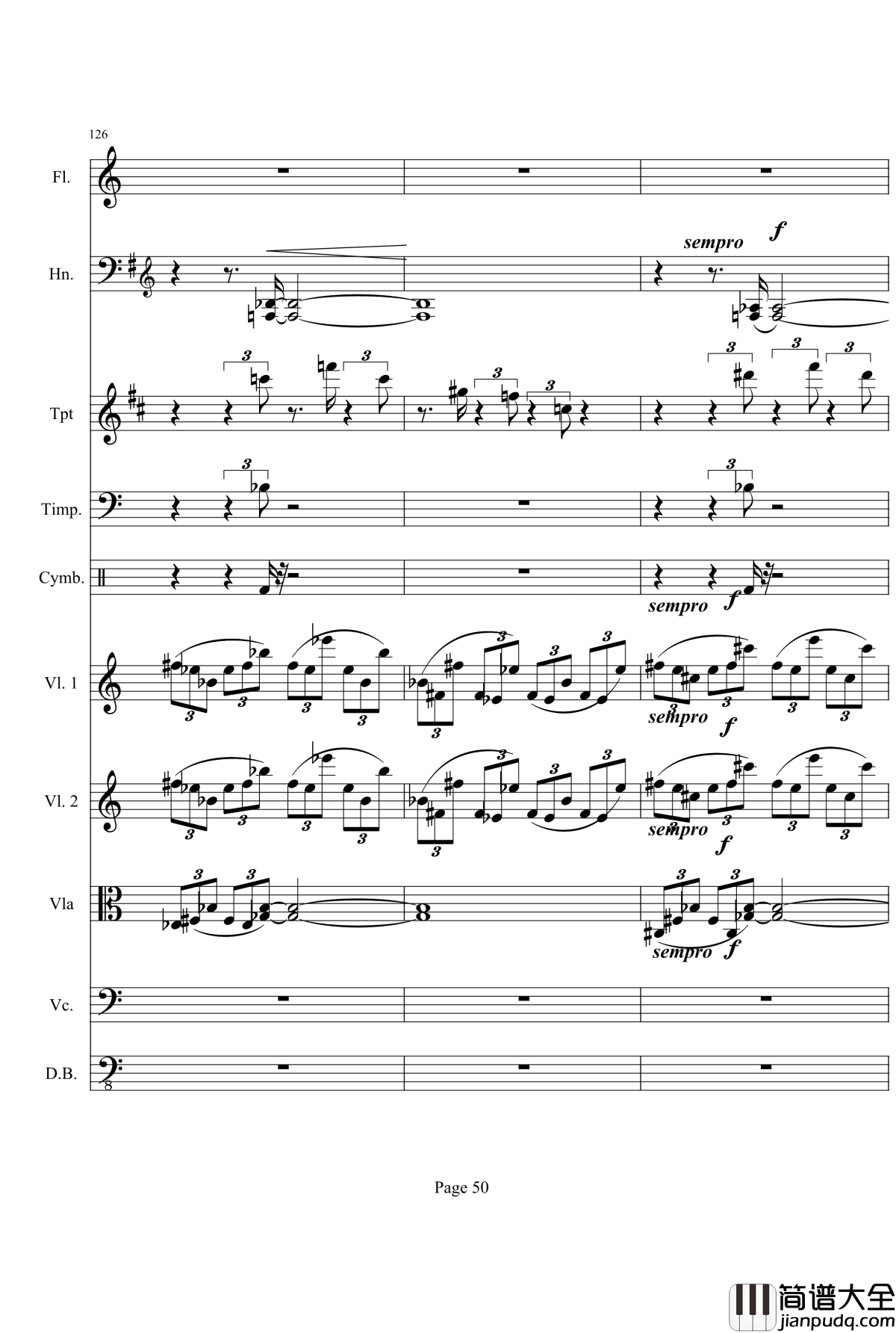 奏鸣曲之交响钢琴谱_第21首_Ⅰ_贝多芬_beethoven