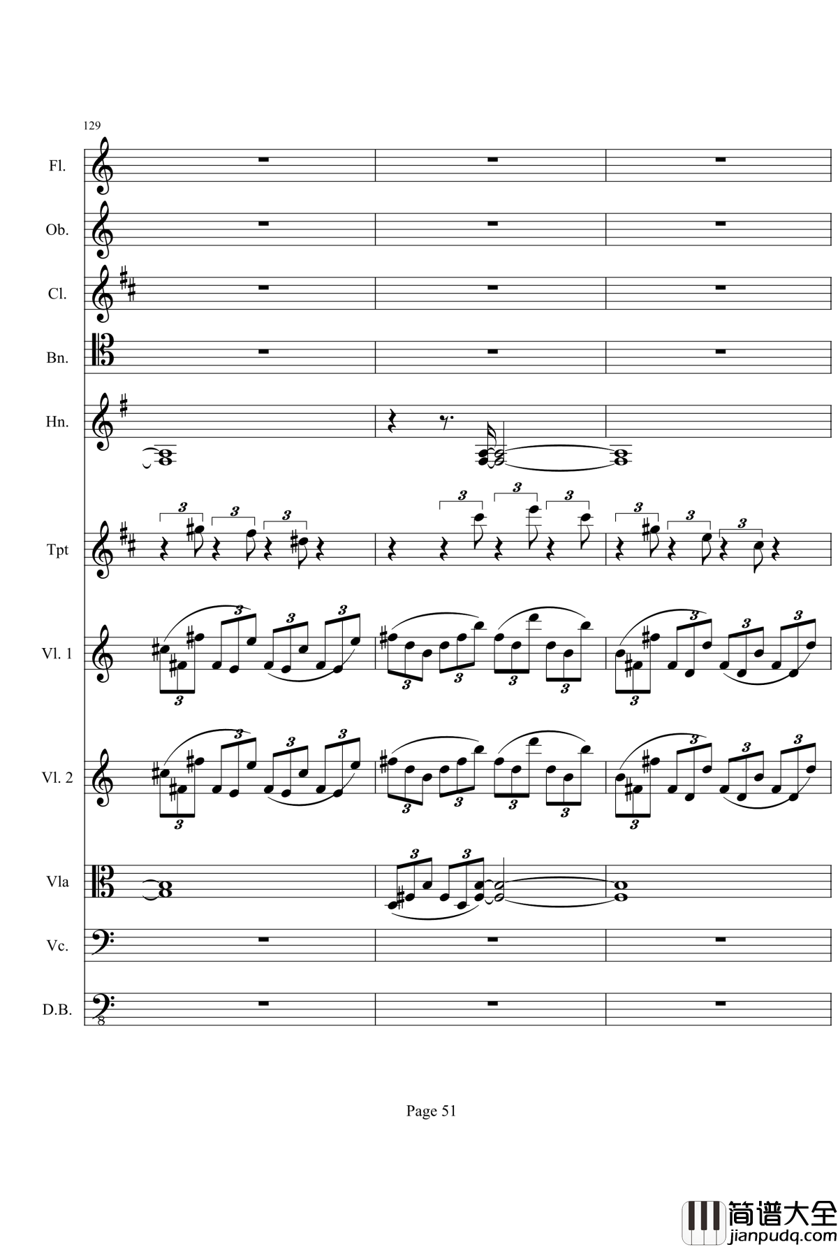 奏鸣曲之交响钢琴谱_第21首_Ⅰ_贝多芬_beethoven