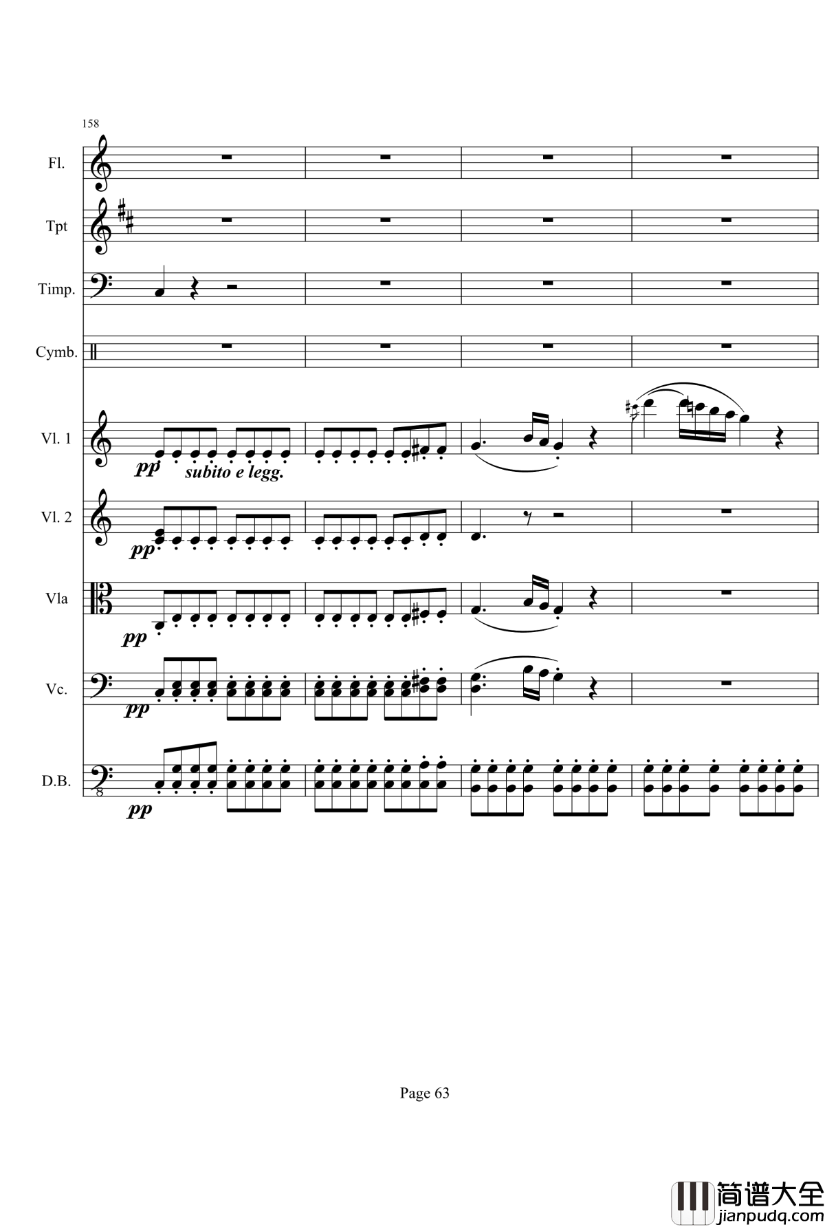 奏鸣曲之交响钢琴谱_第21首_Ⅰ_贝多芬_beethoven