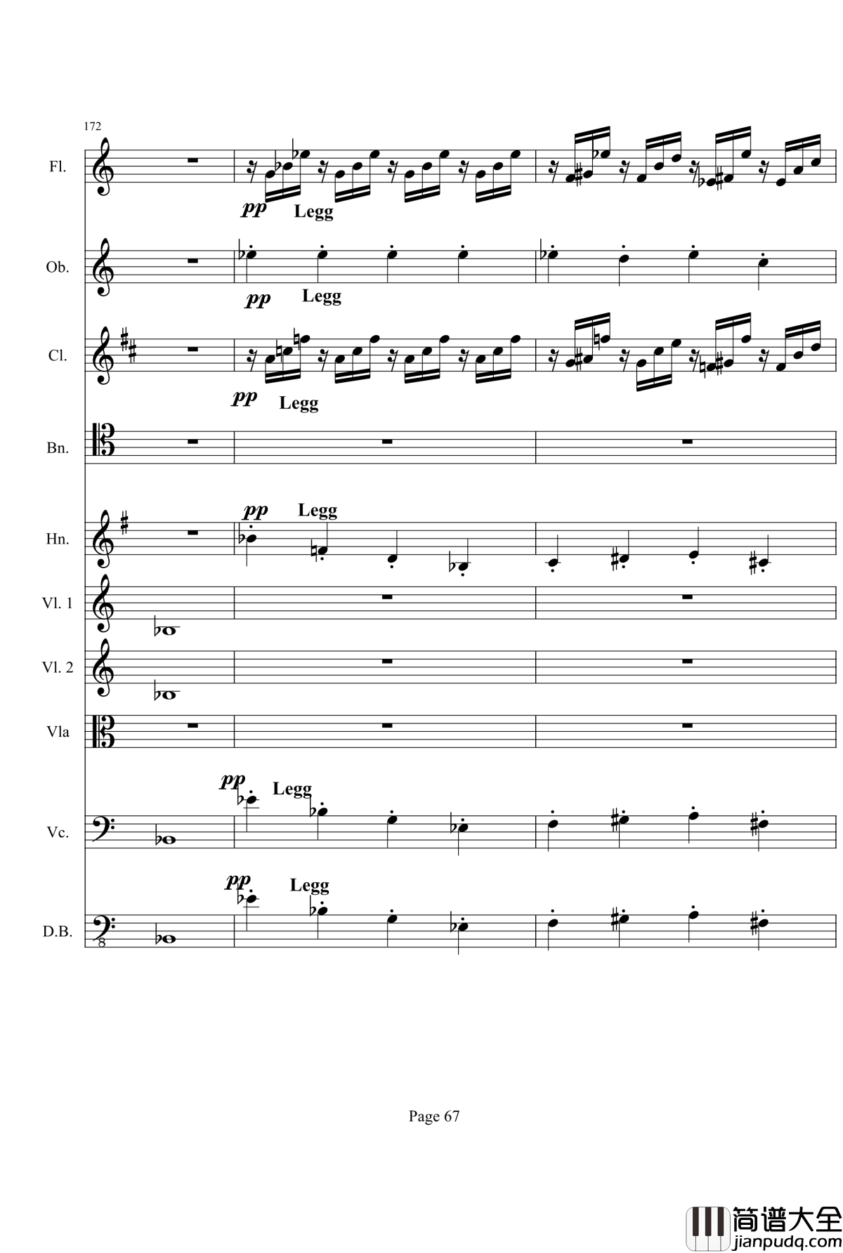 奏鸣曲之交响钢琴谱_第21首_Ⅰ_贝多芬_beethoven