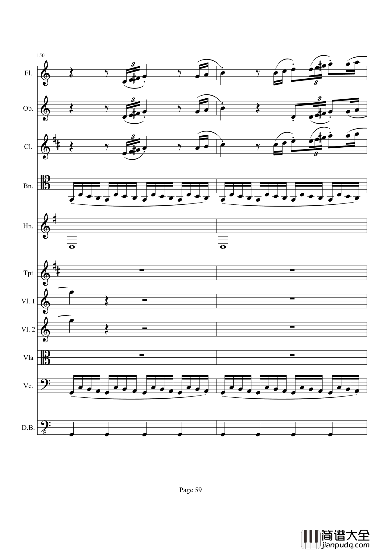 奏鸣曲之交响钢琴谱_第21首_Ⅰ_贝多芬_beethoven