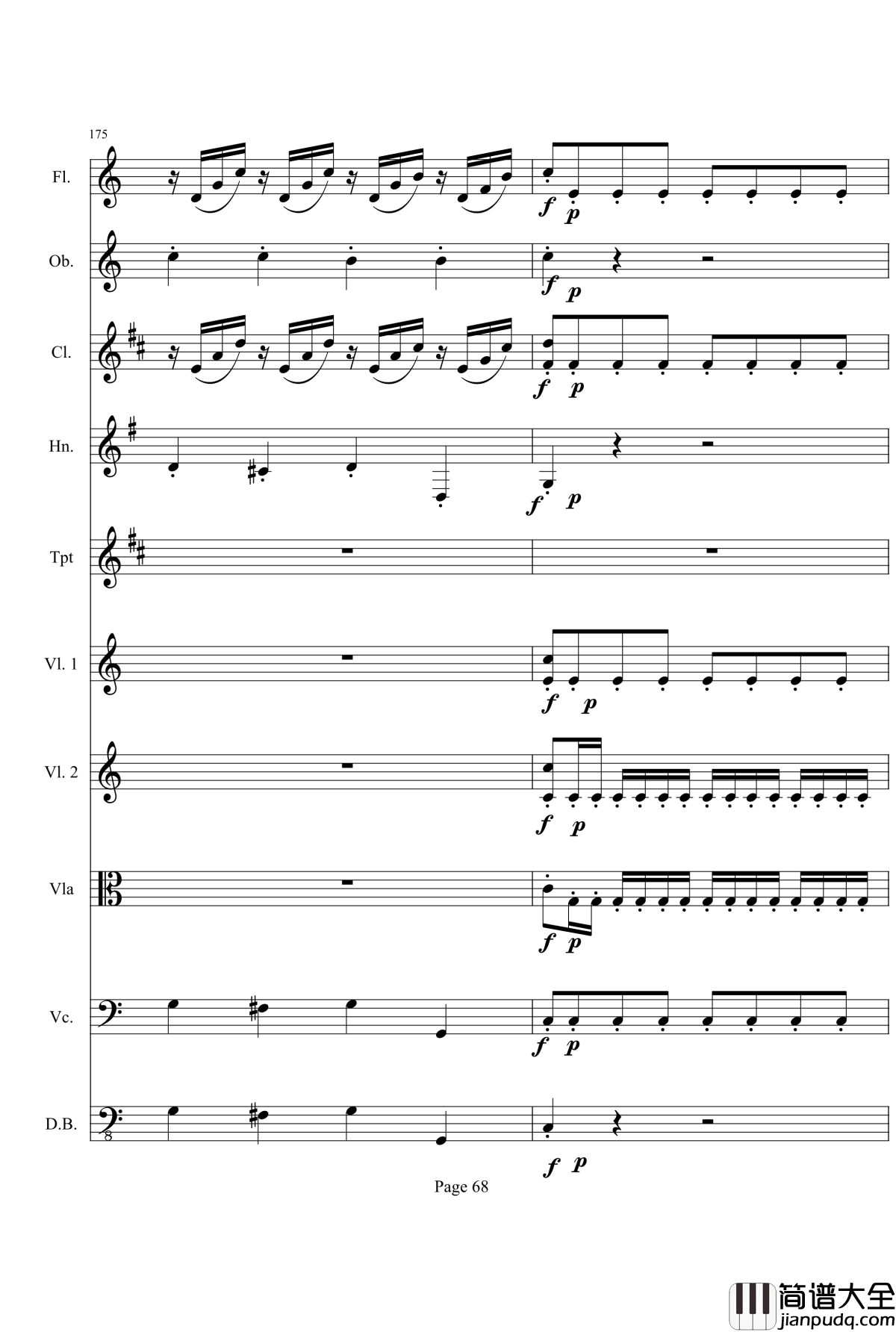 奏鸣曲之交响钢琴谱_第21首_Ⅰ_贝多芬_beethoven