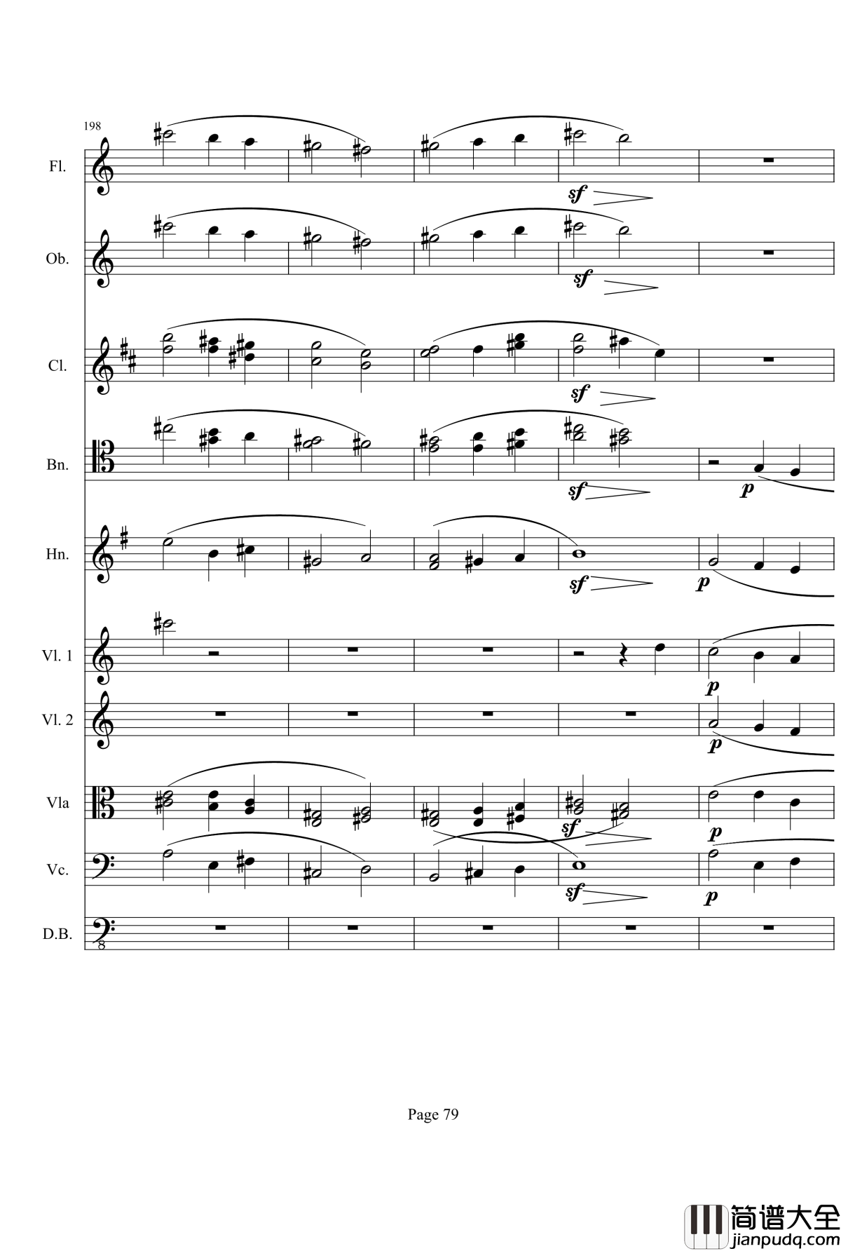 奏鸣曲之交响钢琴谱_第21首_Ⅰ_贝多芬_beethoven