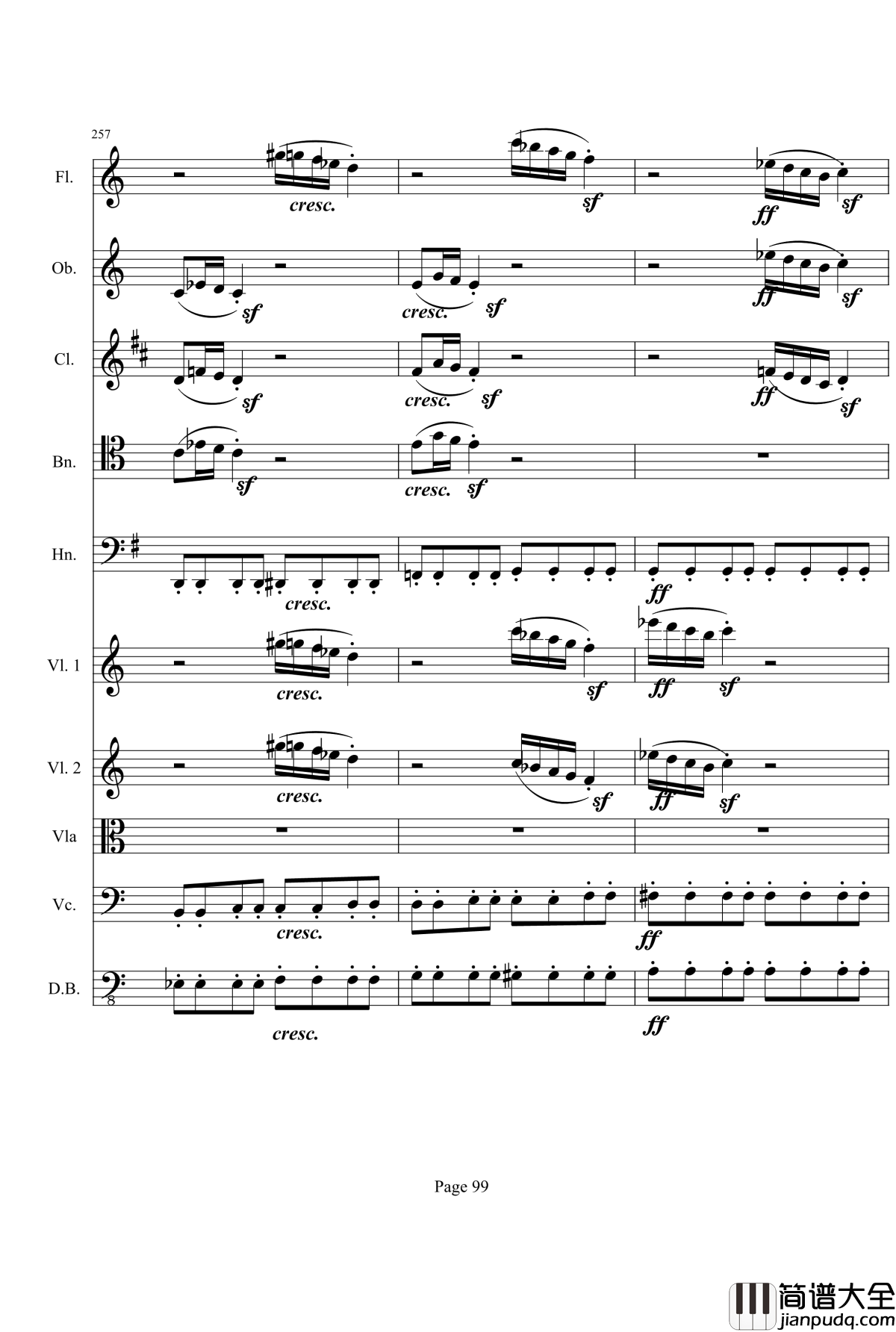 奏鸣曲之交响钢琴谱_第21首_Ⅰ_贝多芬_beethoven