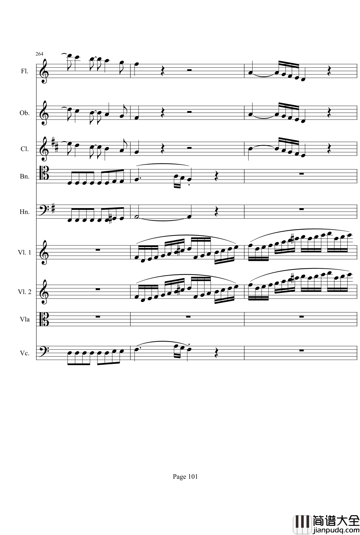 奏鸣曲之交响钢琴谱_第21首_Ⅰ_贝多芬_beethoven