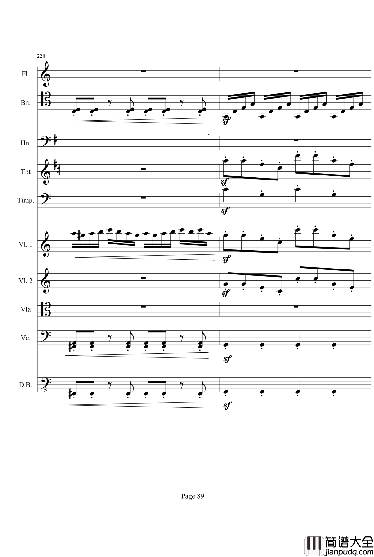 奏鸣曲之交响钢琴谱_第21首_Ⅰ_贝多芬_beethoven