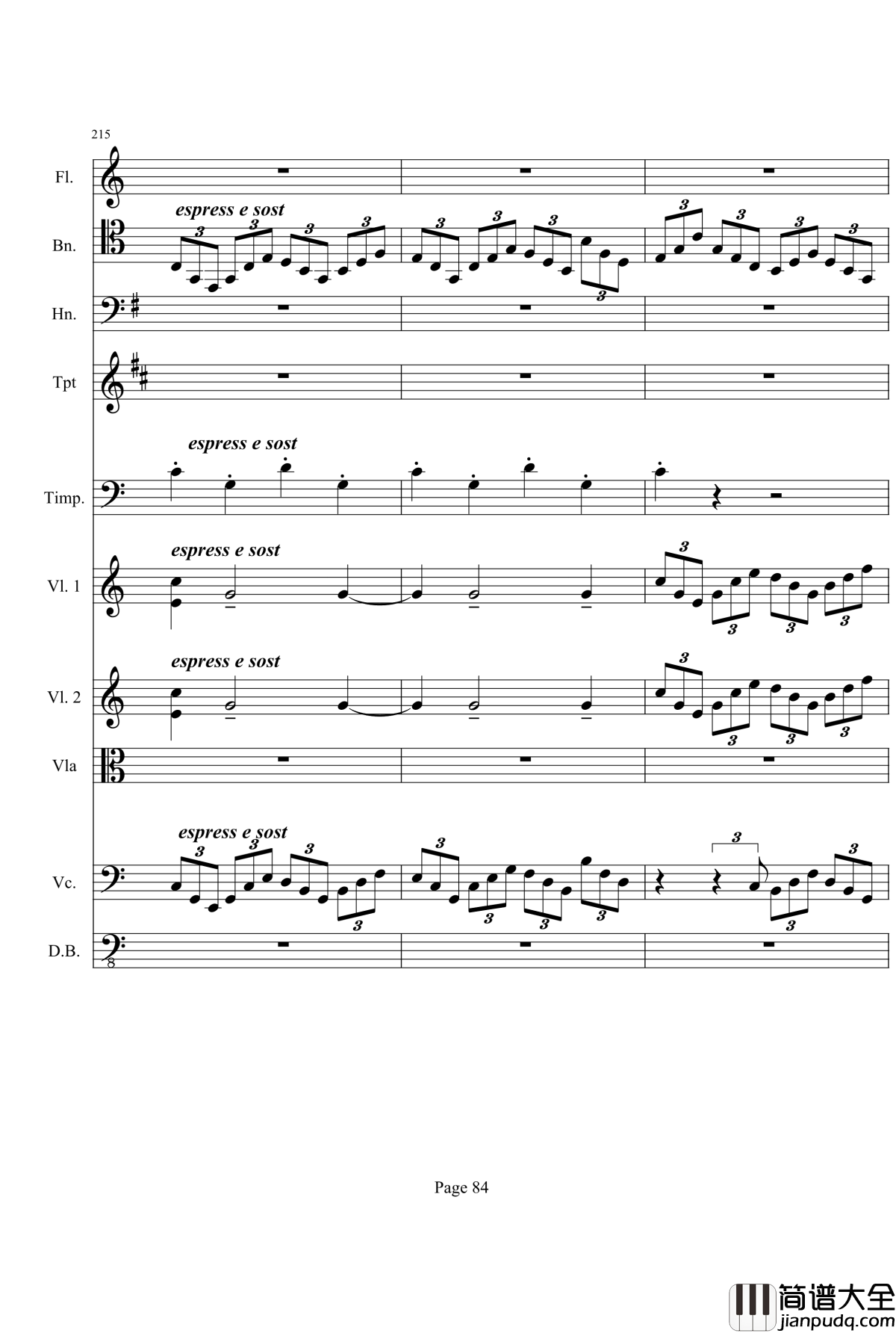 奏鸣曲之交响钢琴谱_第21首_Ⅰ_贝多芬_beethoven