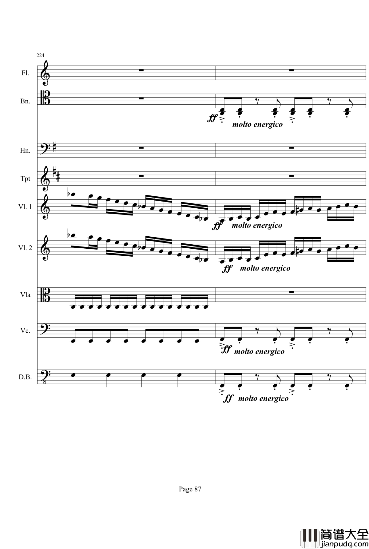 奏鸣曲之交响钢琴谱_第21首_Ⅰ_贝多芬_beethoven