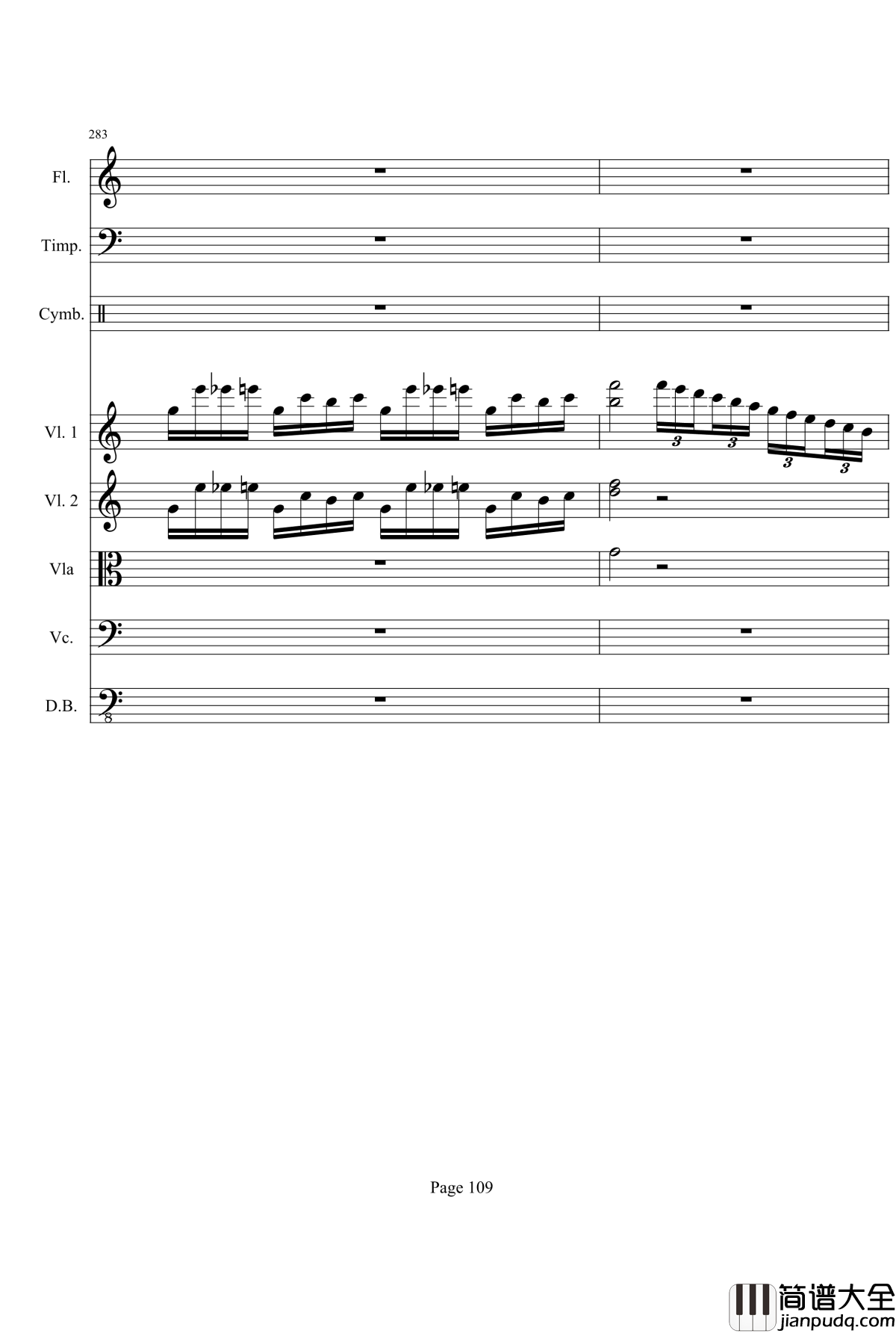 奏鸣曲之交响钢琴谱_第21首_Ⅰ_贝多芬_beethoven