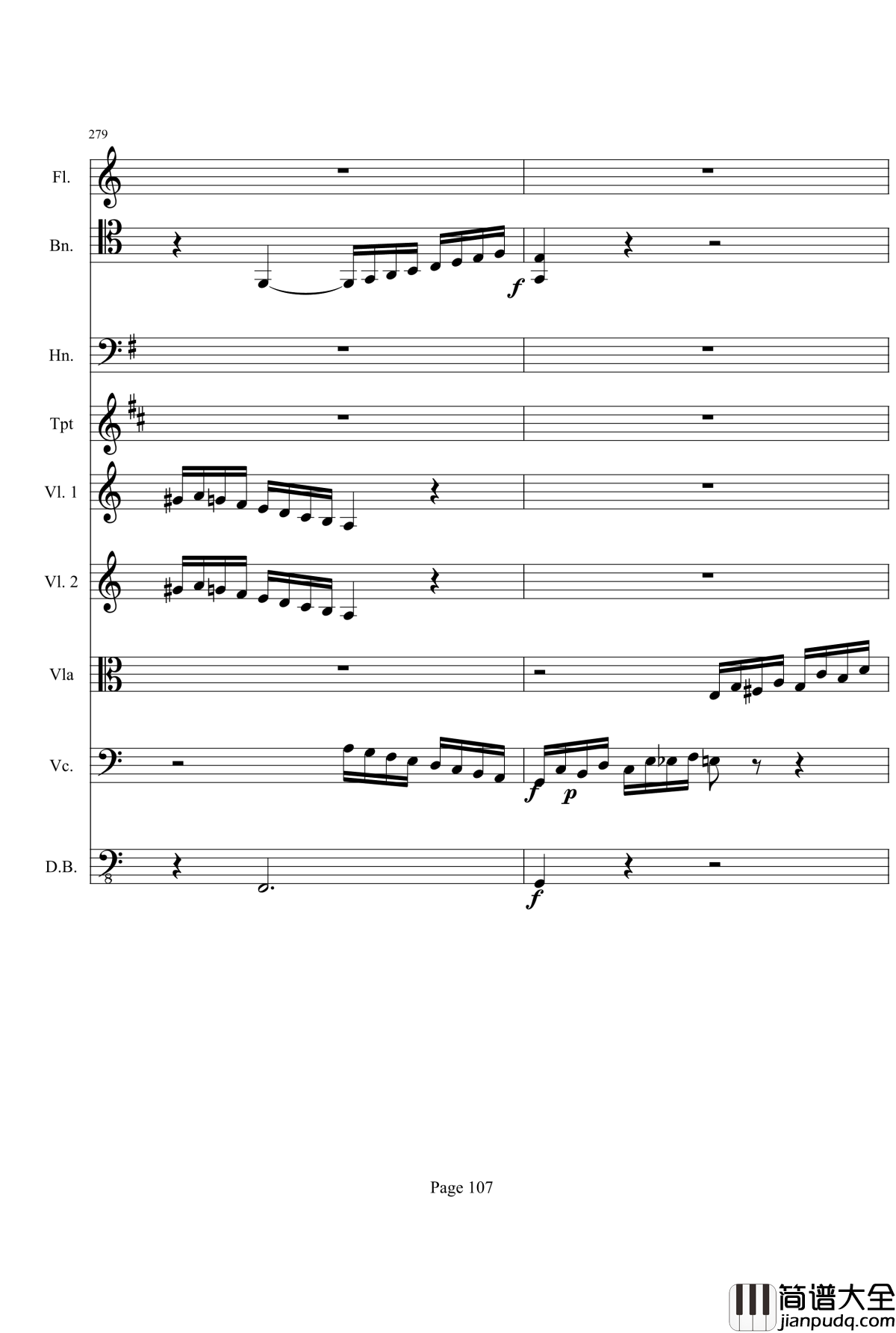 奏鸣曲之交响钢琴谱_第21首_Ⅰ_贝多芬_beethoven