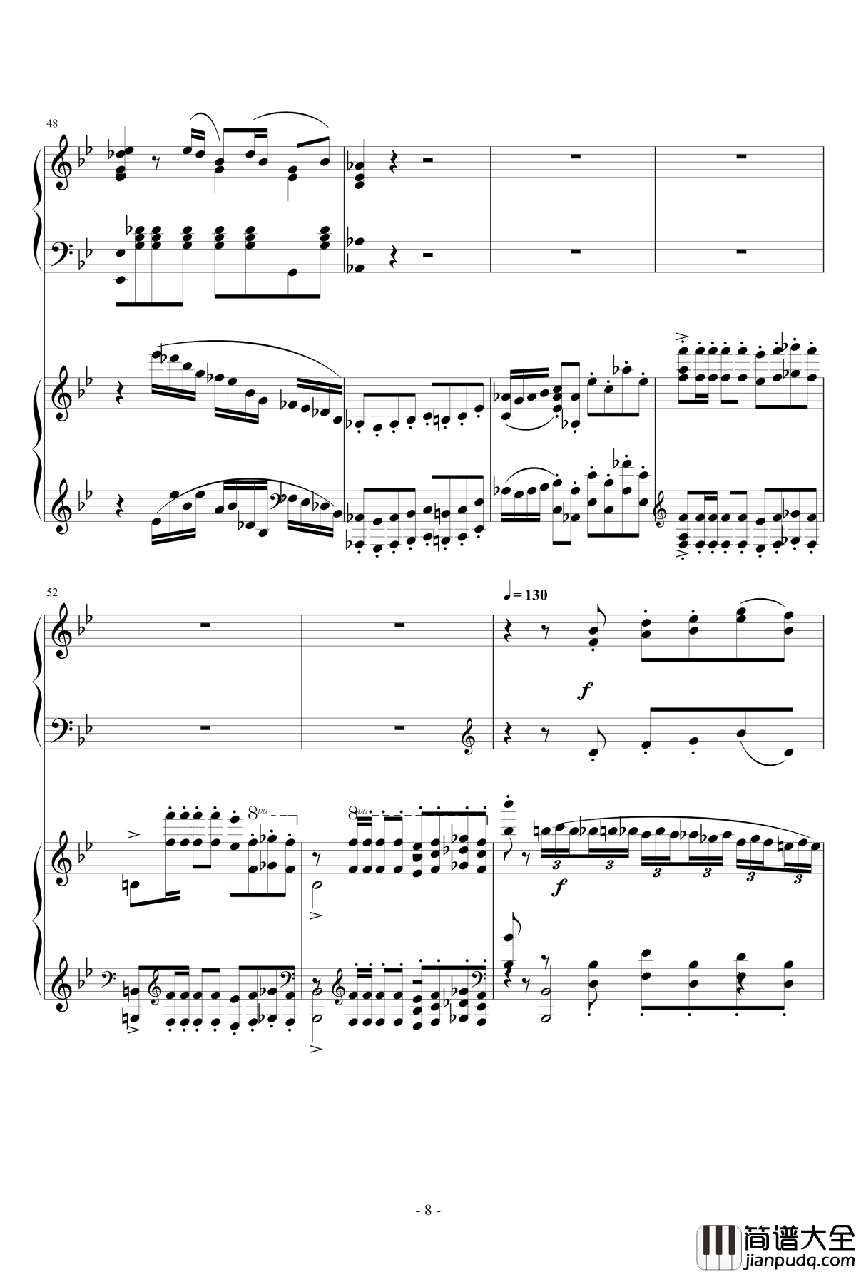 小温狂想曲2.5钢琴谱_一个球