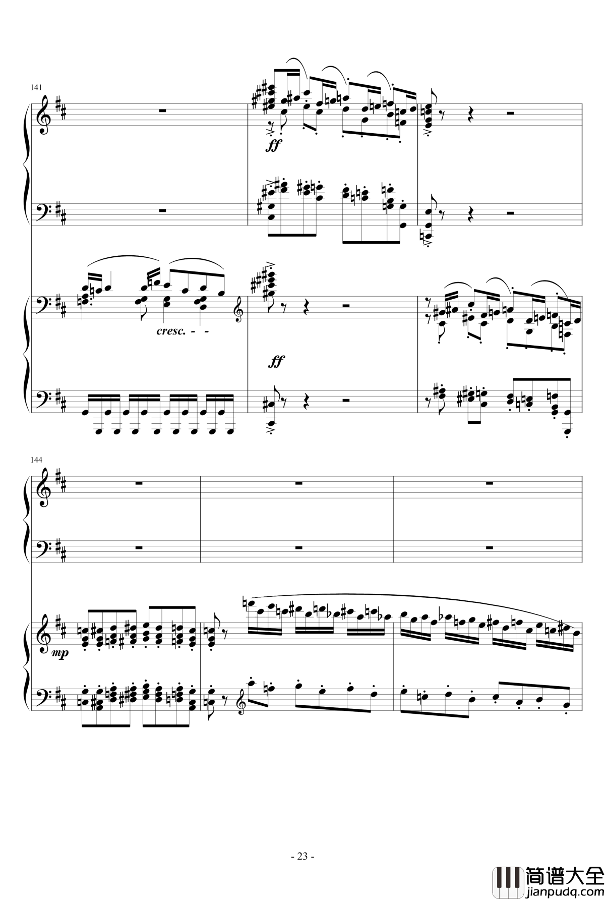 小温狂想曲2.5钢琴谱_一个球