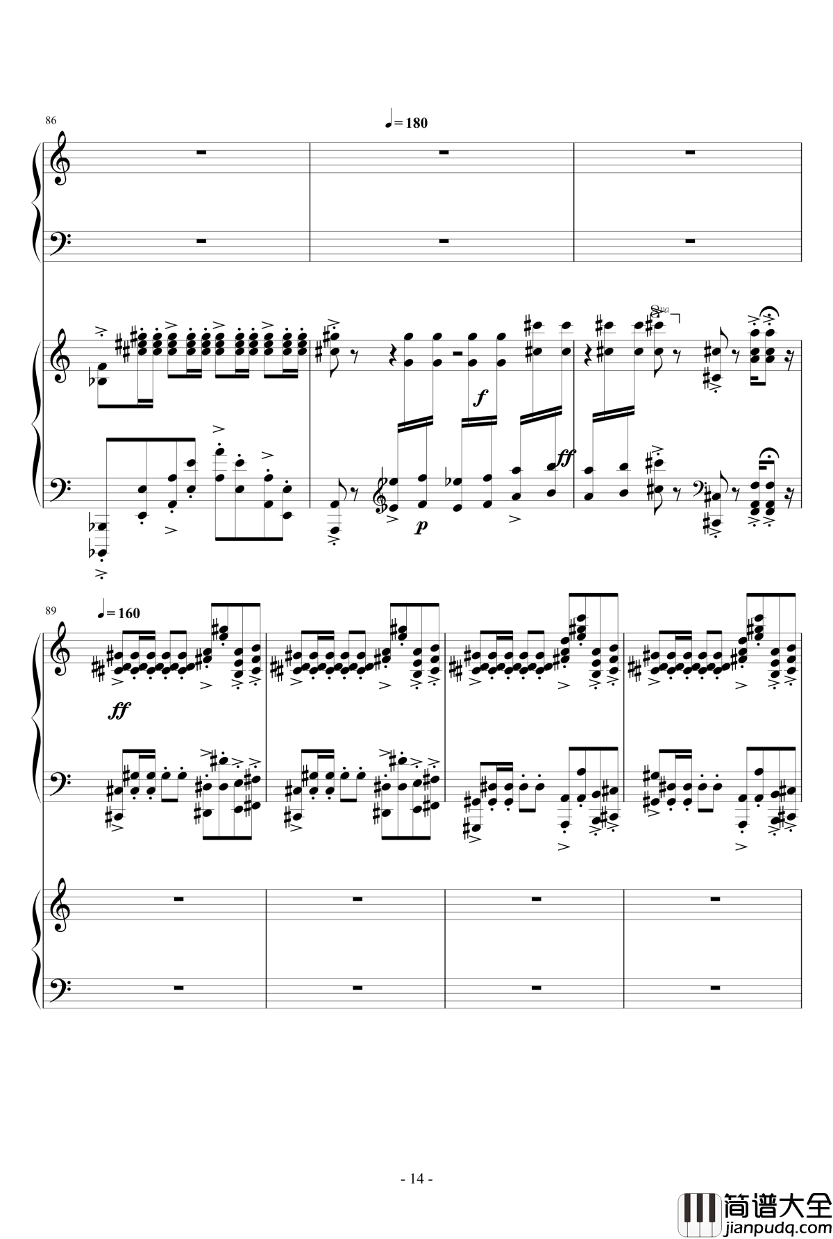 小温狂想曲2.5钢琴谱_一个球