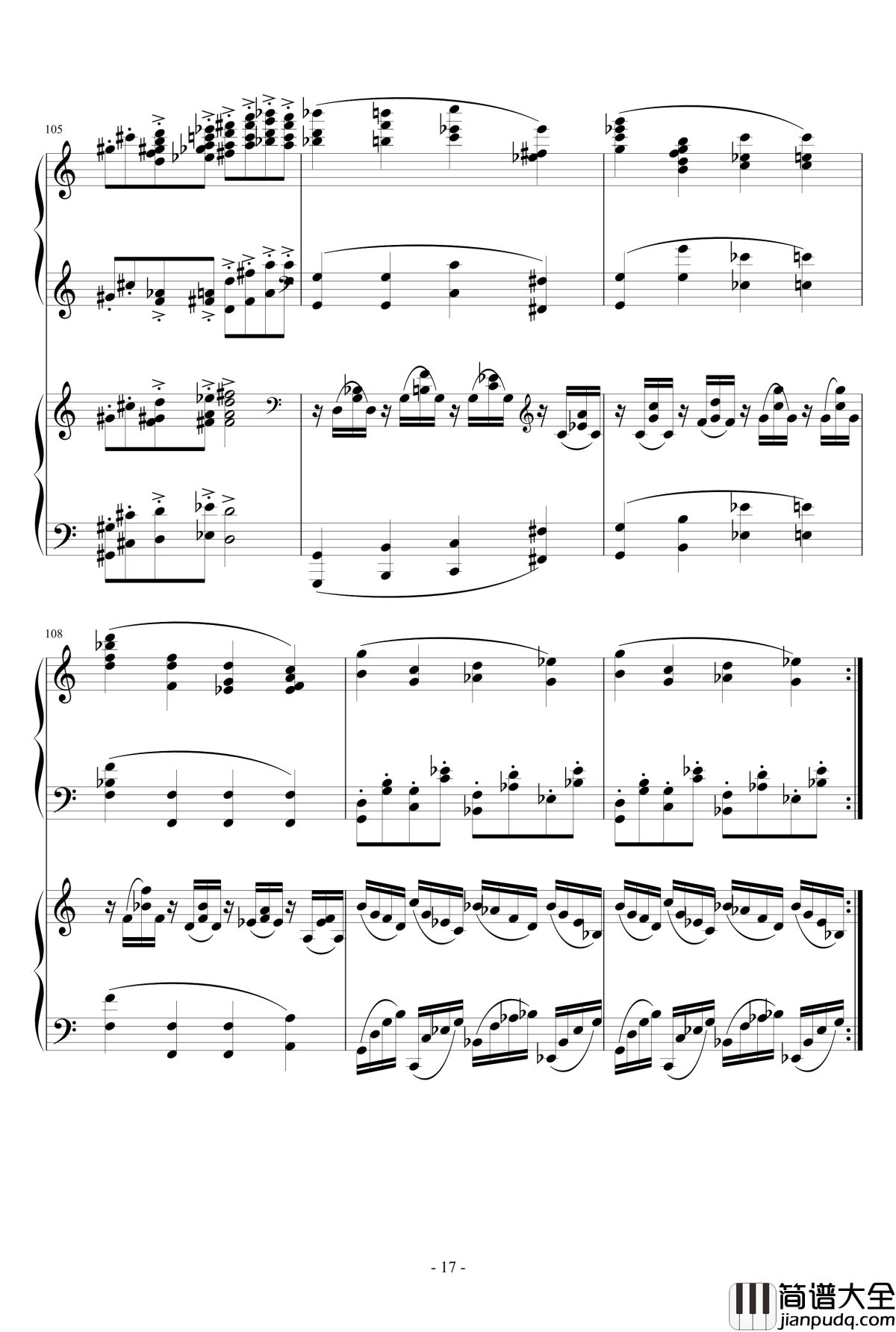 小温狂想曲2.5钢琴谱_一个球