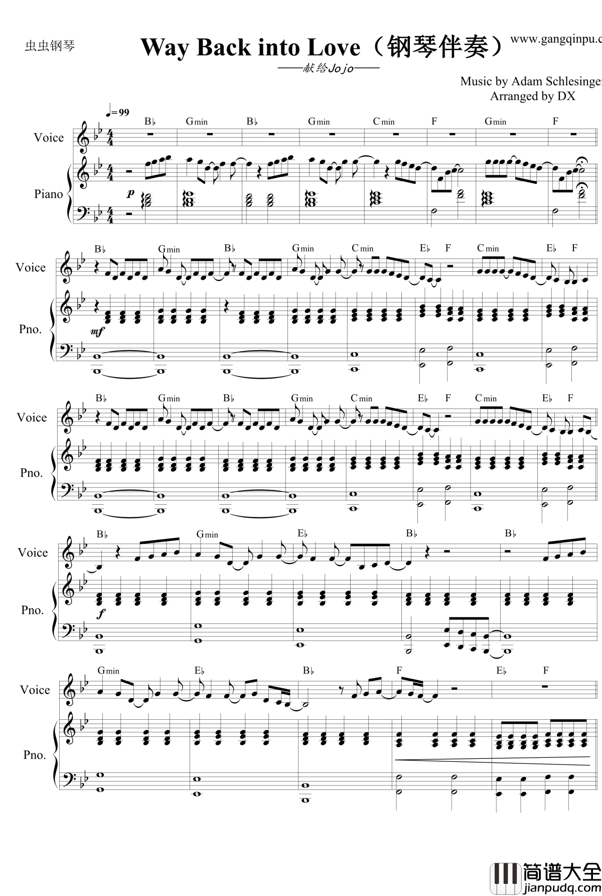 Way_Back_into_Love钢琴谱_钢琴伴奏_Adam_Schlesinger