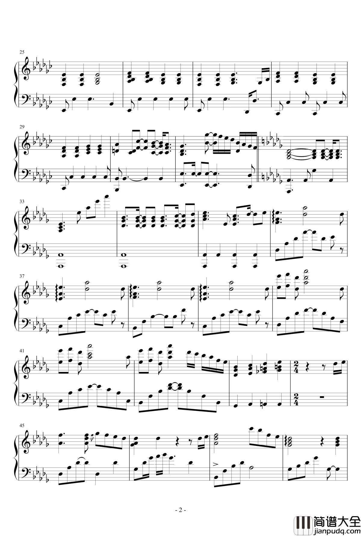 powder_snow恋色空前奏钢琴谱_恋色空