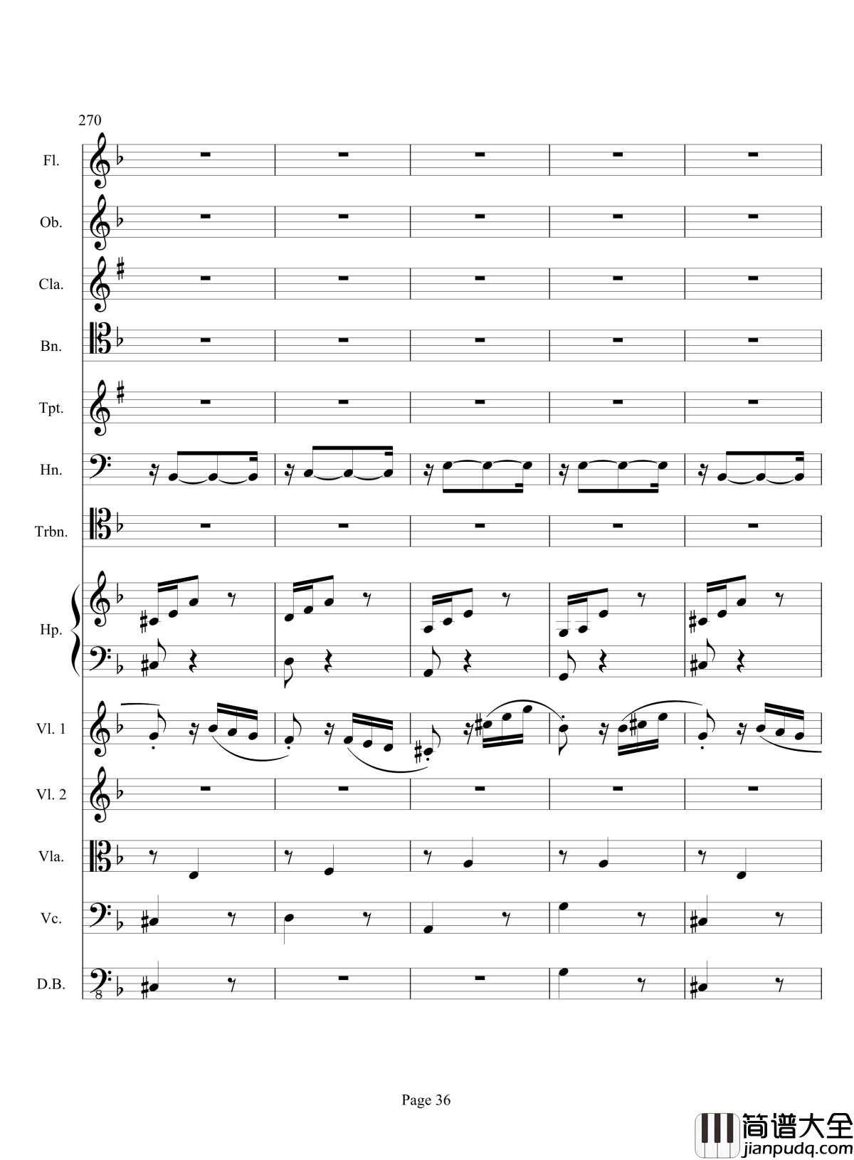 奏鸣曲之交响钢琴谱_第17首_Ⅲ_贝多芬_beethoven