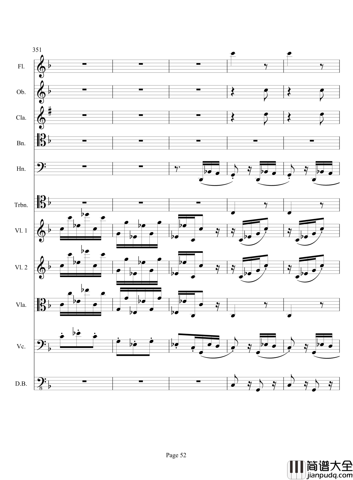 奏鸣曲之交响钢琴谱_第17首_Ⅲ_贝多芬_beethoven