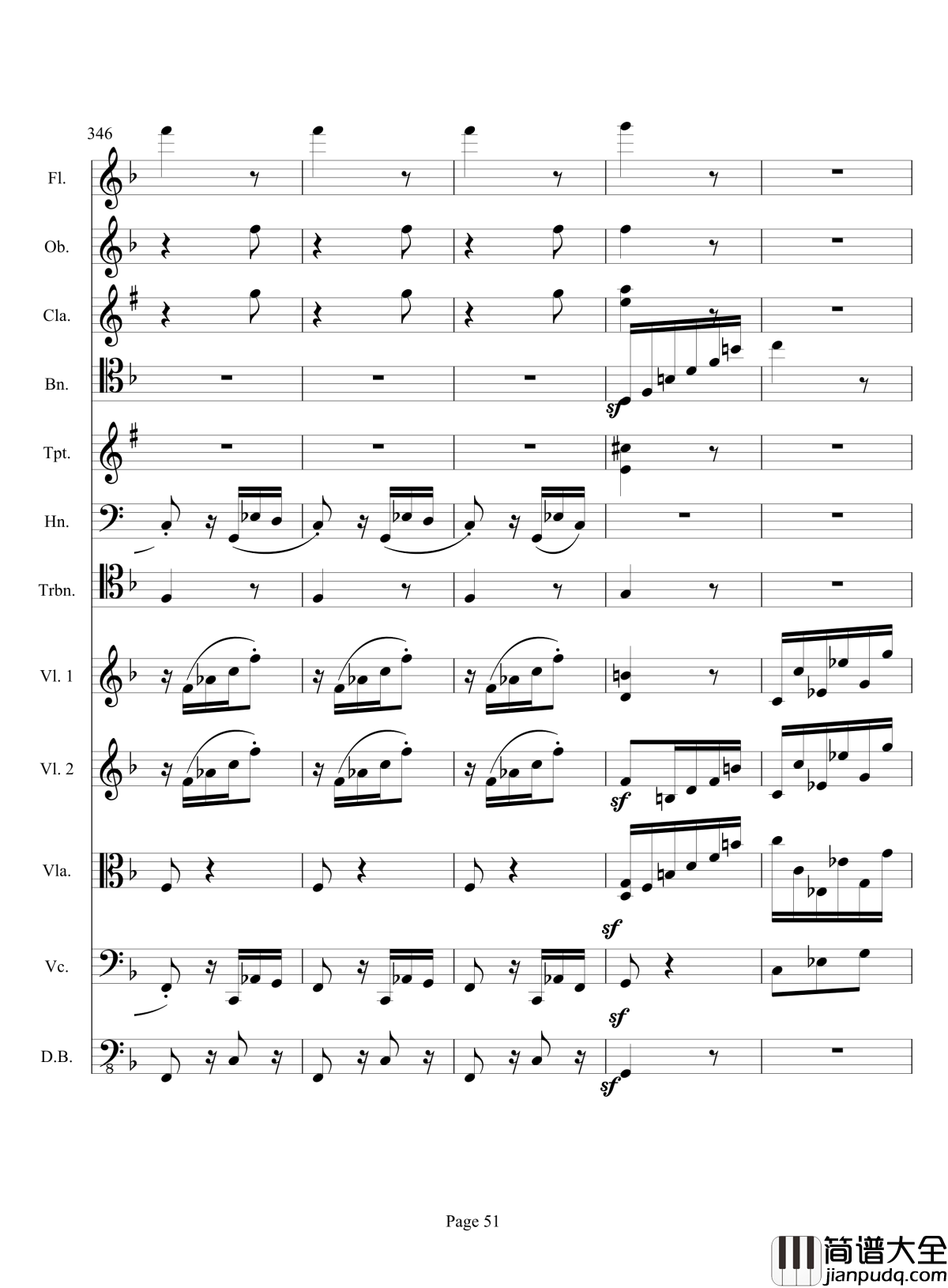 奏鸣曲之交响钢琴谱_第17首_Ⅲ_贝多芬_beethoven