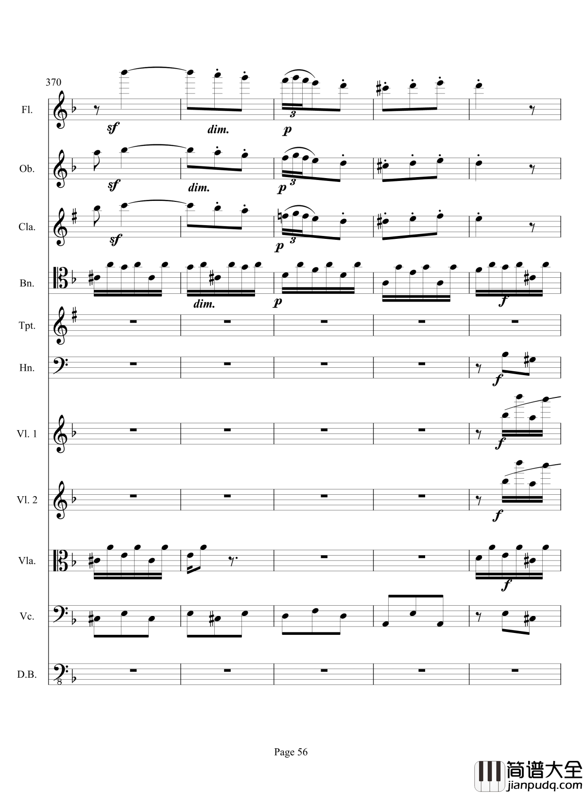 奏鸣曲之交响钢琴谱_第17首_Ⅲ_贝多芬_beethoven