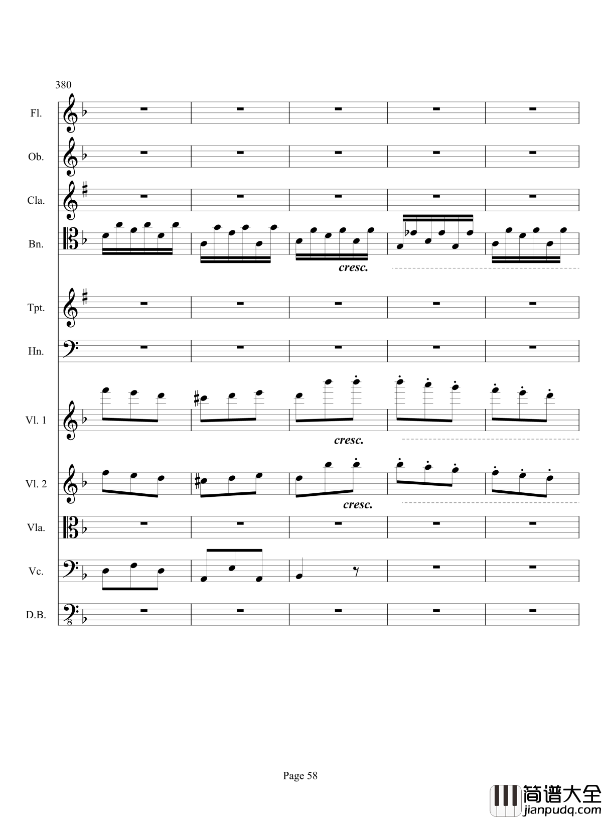 奏鸣曲之交响钢琴谱_第17首_Ⅲ_贝多芬_beethoven