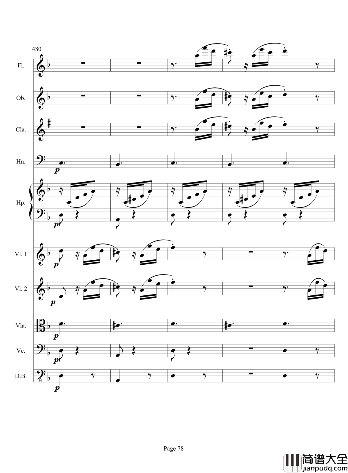 奏鸣曲之交响钢琴谱_第17首_Ⅲ_贝多芬_beethoven