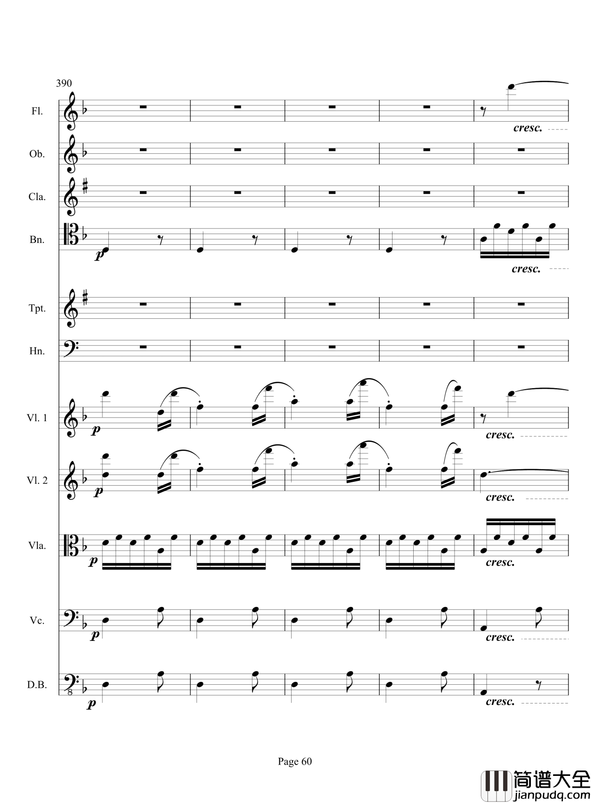 奏鸣曲之交响钢琴谱_第17首_Ⅲ_贝多芬_beethoven