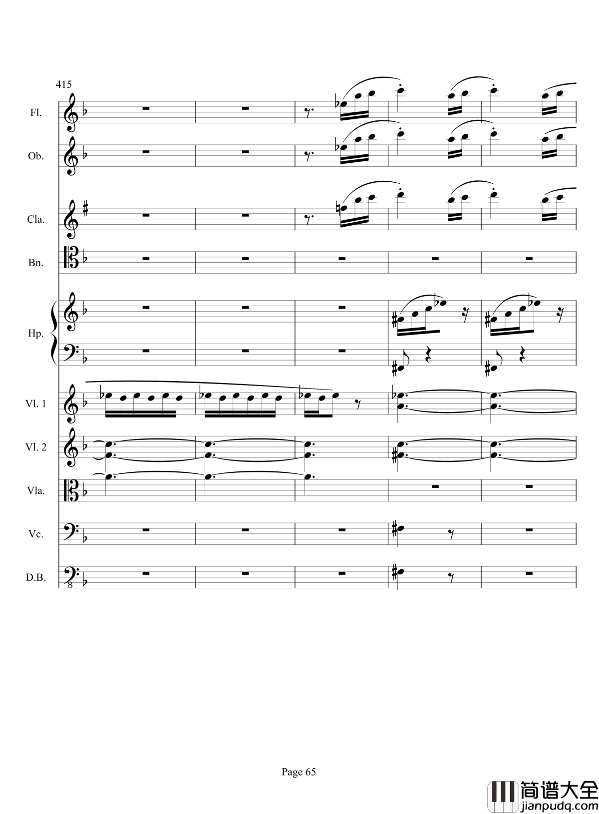 奏鸣曲之交响钢琴谱_第17首_Ⅲ_贝多芬_beethoven