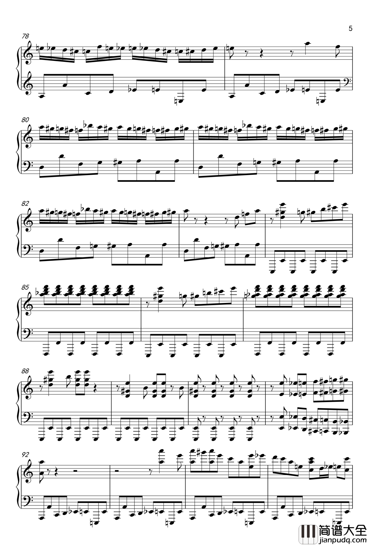 布吉乌吉野蜂飞舞钢琴谱爵士版__里姆斯基_柯萨科夫