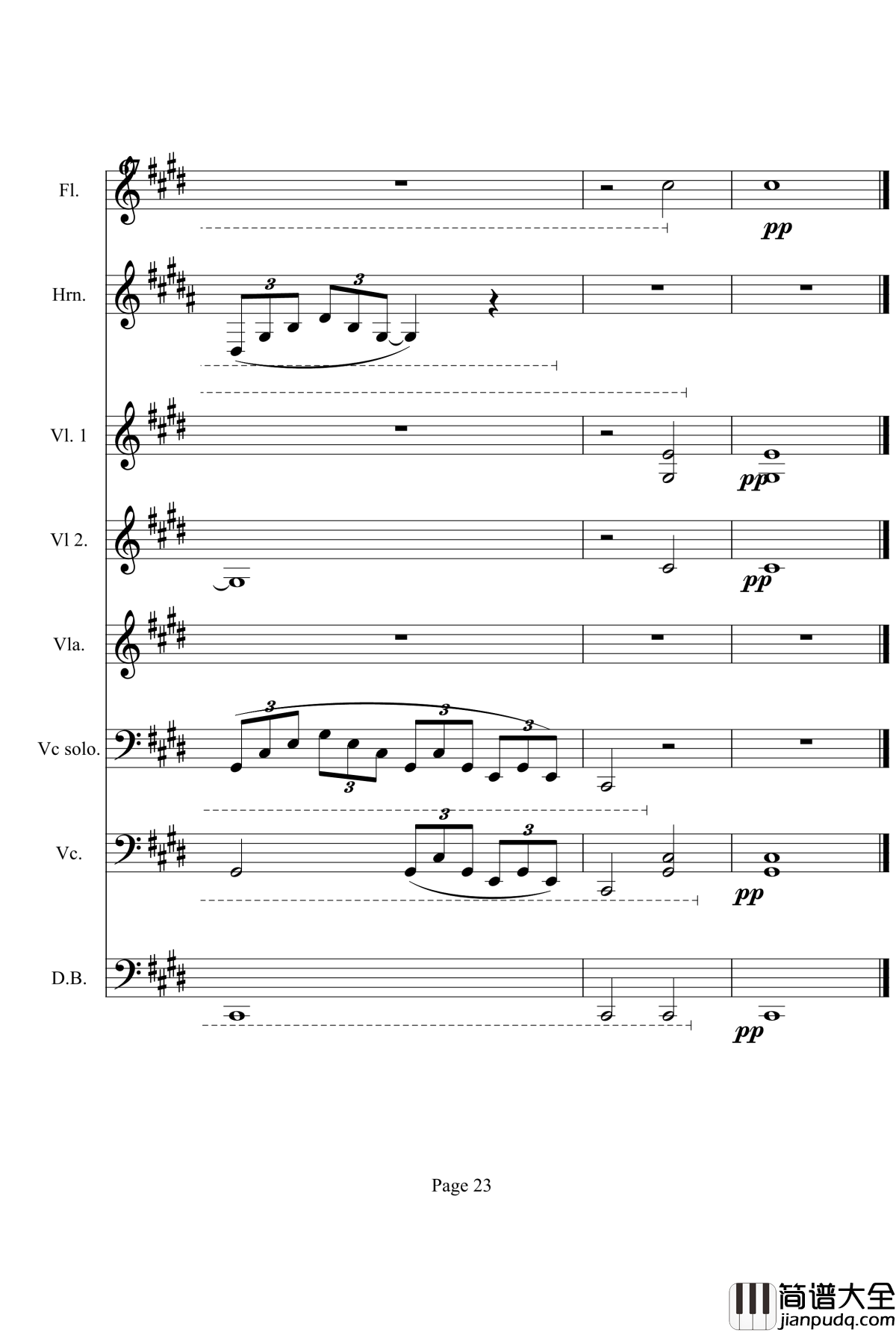 奏鸣曲之交响钢琴谱_第14首_Ⅰ_贝多芬_beethoven