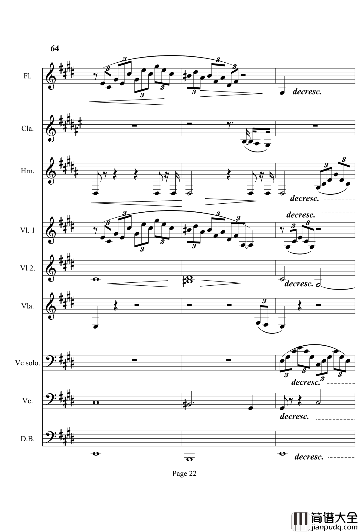 奏鸣曲之交响钢琴谱_第14首_Ⅰ_贝多芬_beethoven