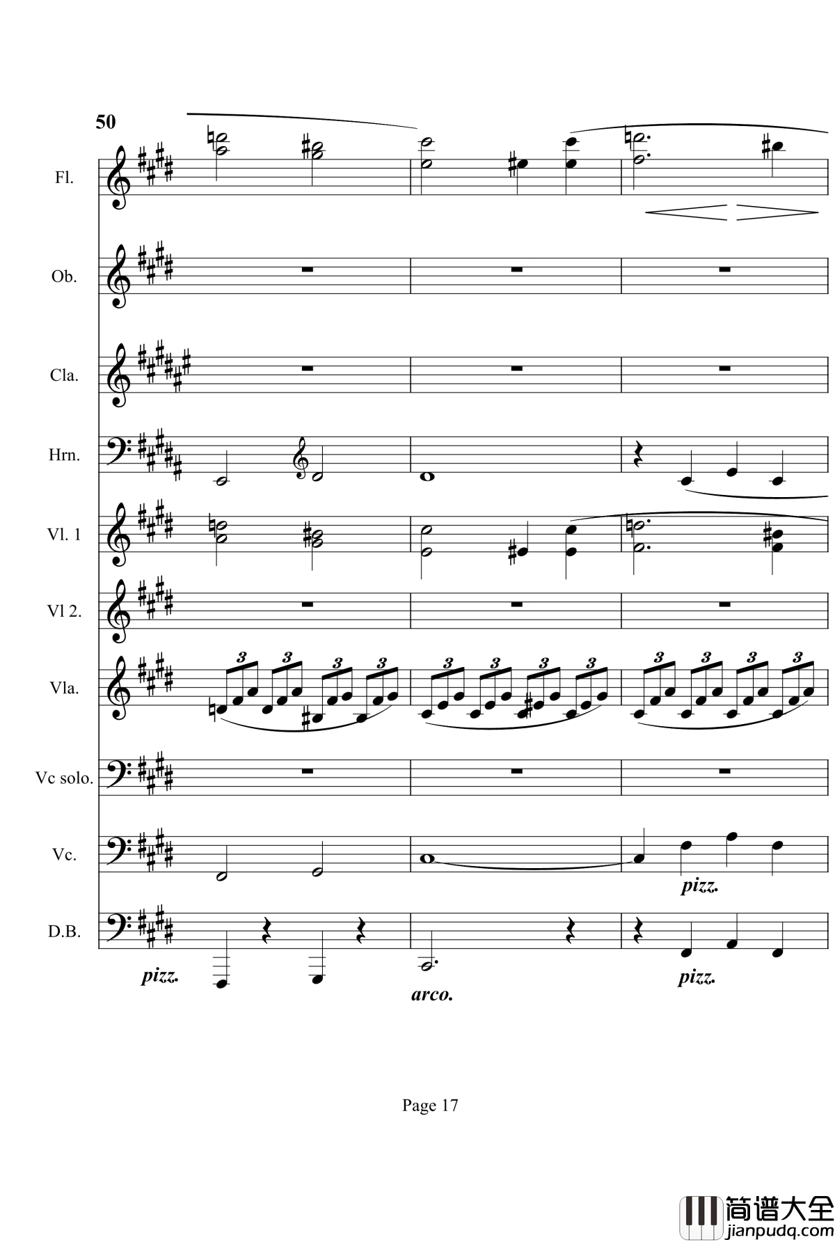 奏鸣曲之交响钢琴谱_第14首_Ⅰ_贝多芬_beethoven