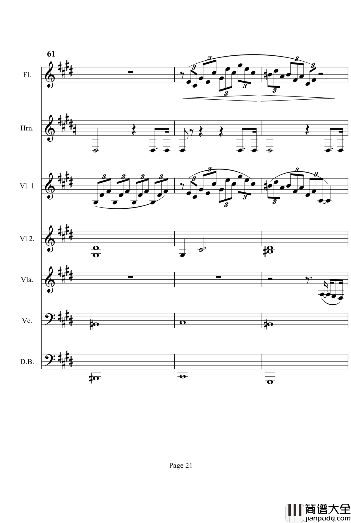 奏鸣曲之交响钢琴谱_第14首_Ⅰ_贝多芬_beethoven