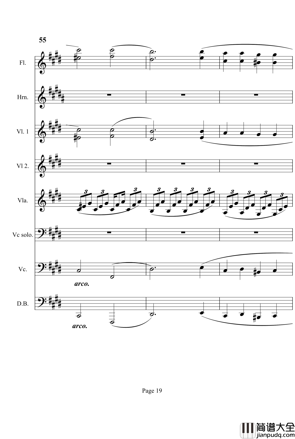 奏鸣曲之交响钢琴谱_第14首_Ⅰ_贝多芬_beethoven