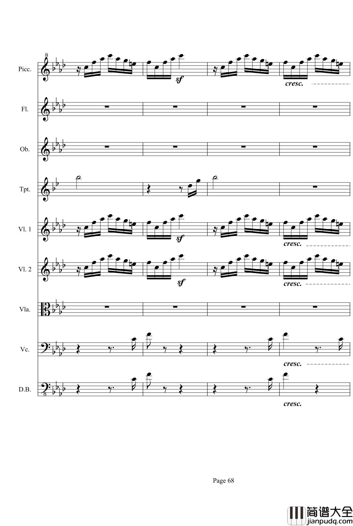 奏鸣曲之交响第23首Ⅲ钢琴谱__贝多芬_beethoven