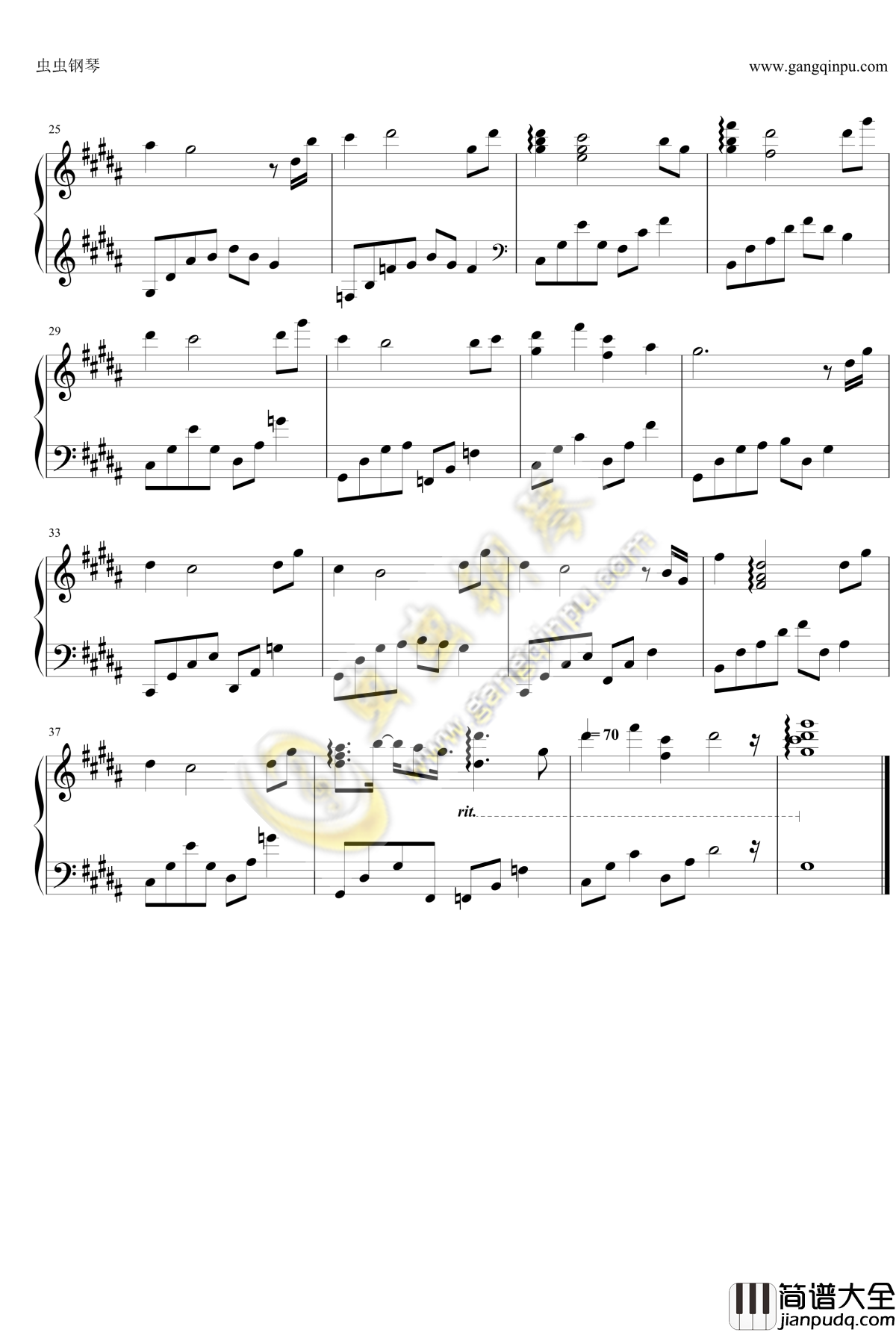 就这样远远地看着你钢琴谱_石进