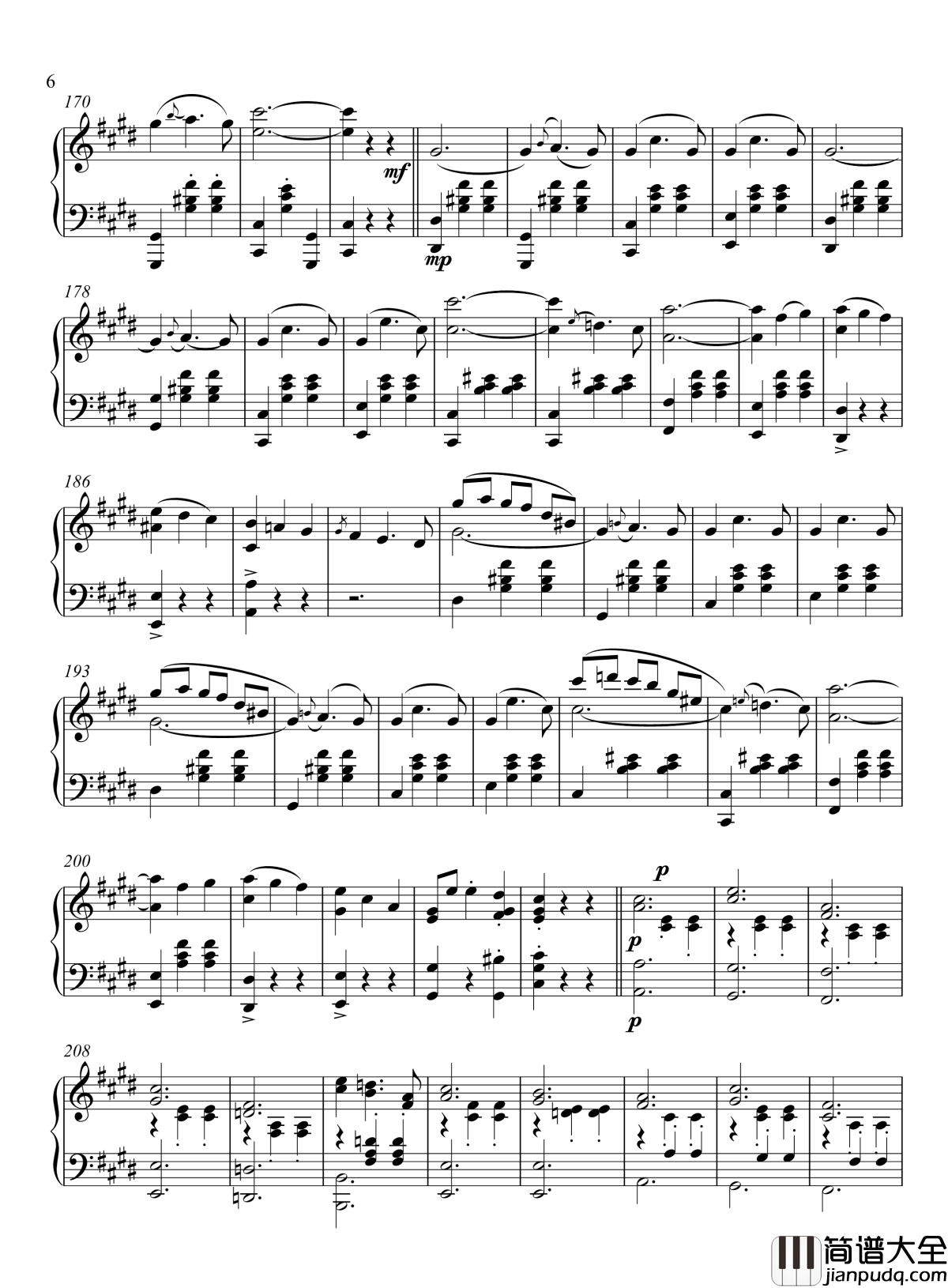 暴风雪组曲中的舞曲钢琴谱_乔治·斯维里多夫