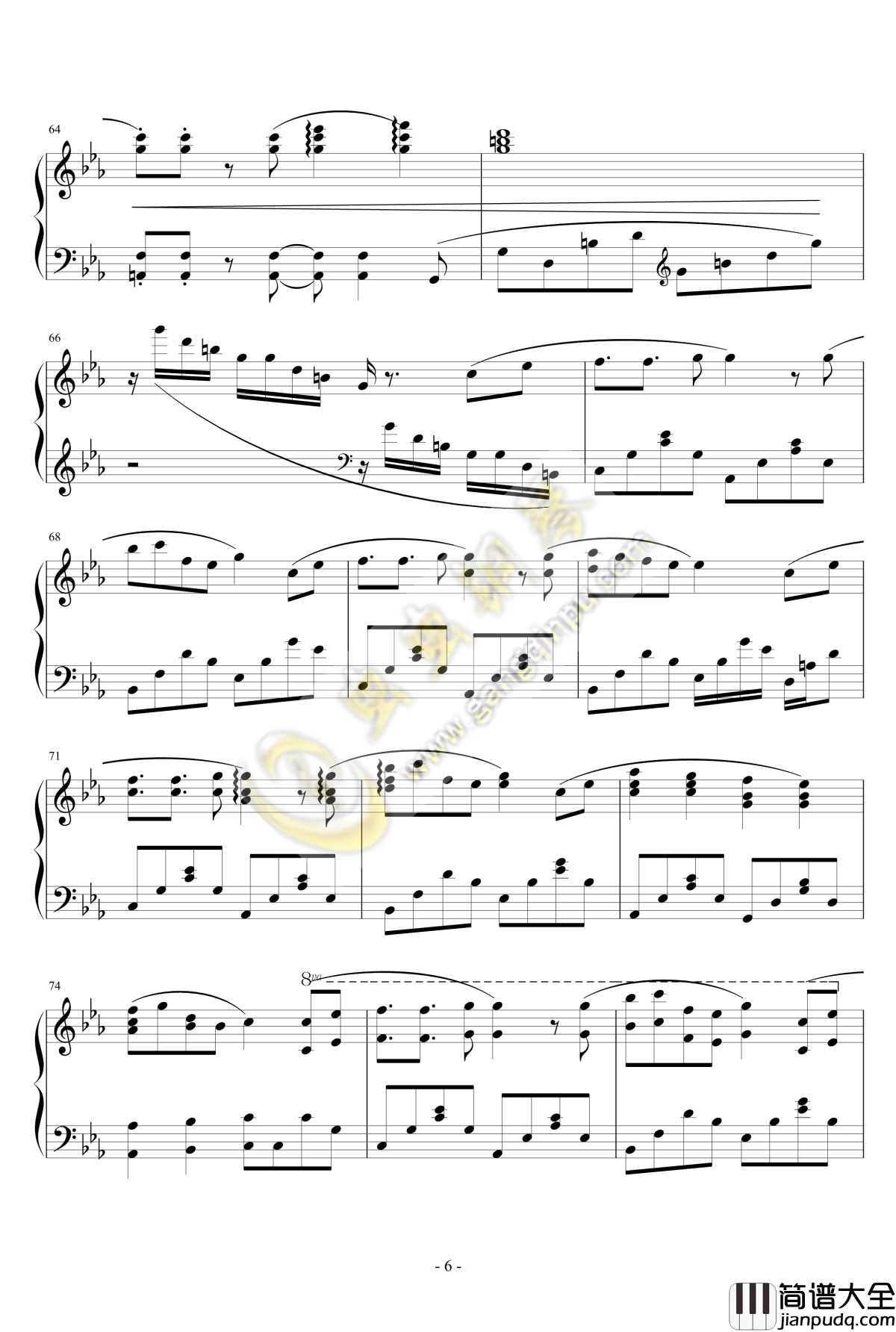 千本樱钢琴谱_改编自口哨版的钢琴独奏_初音未来