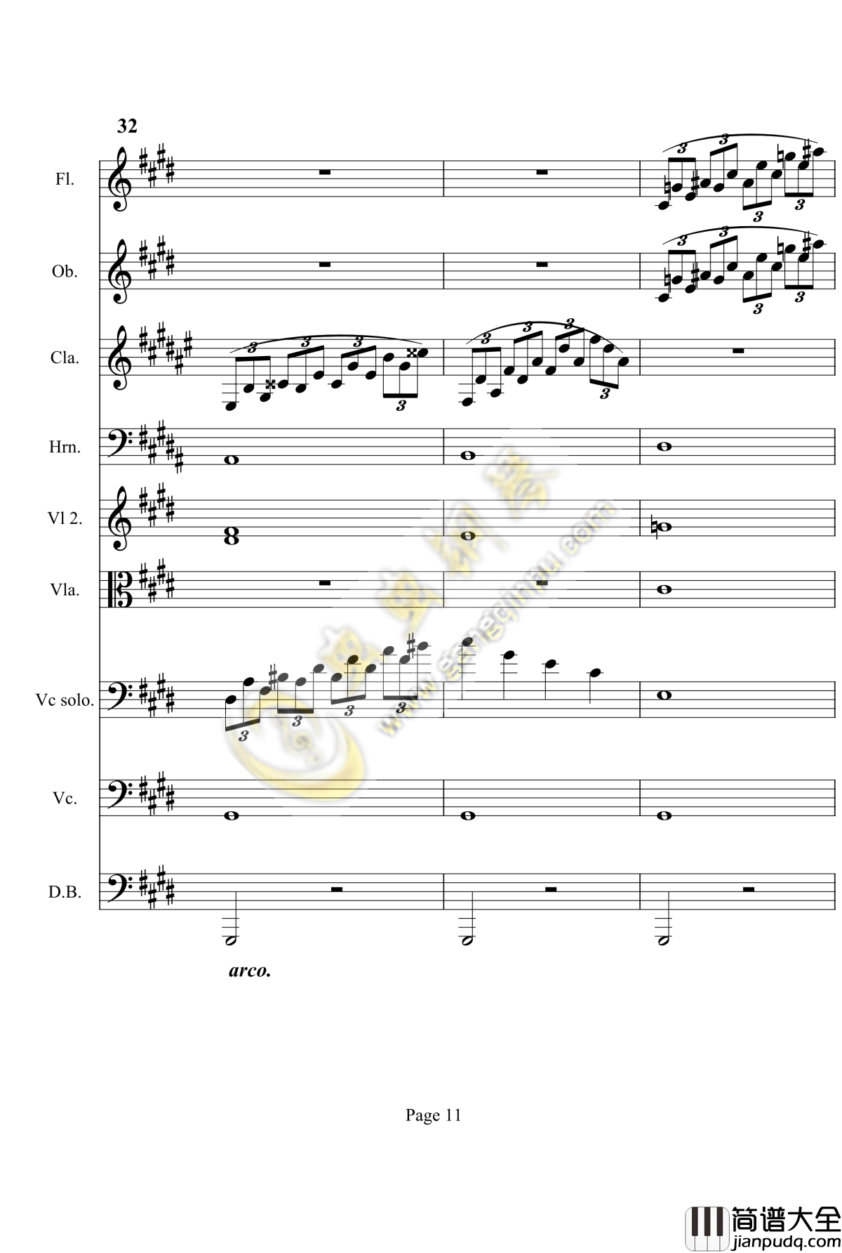 奏鸣曲之交响第14首钢琴谱_贝多芬_beethoven