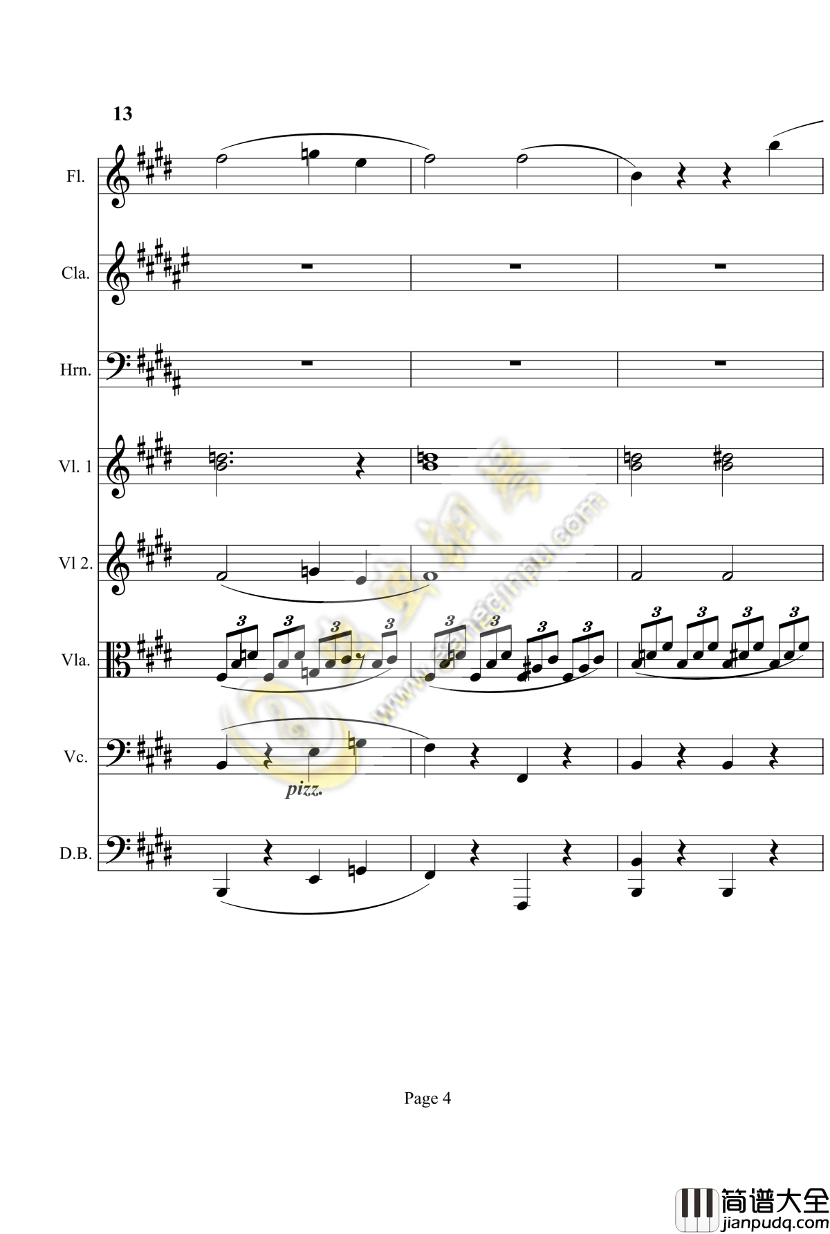 奏鸣曲之交响第14首钢琴谱_贝多芬_beethoven