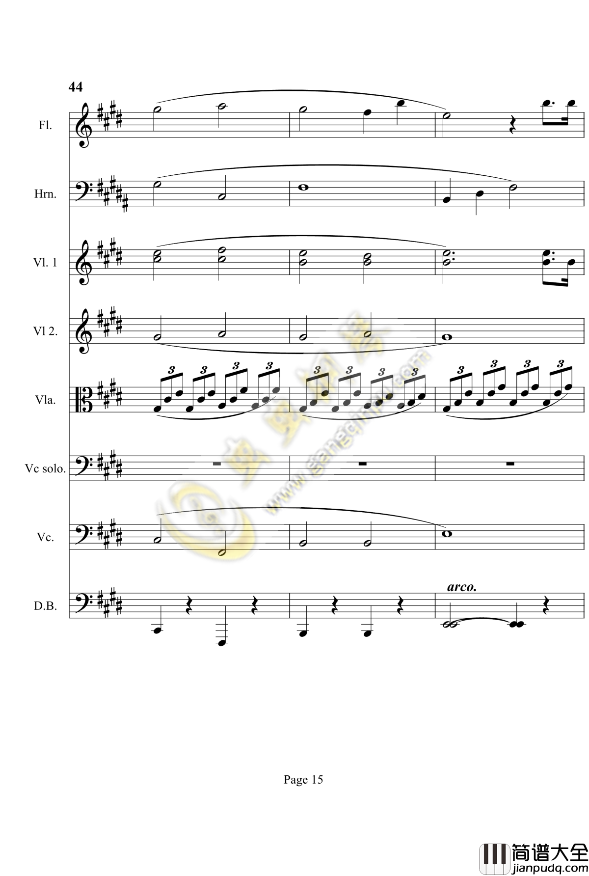 奏鸣曲之交响第14首钢琴谱_贝多芬_beethoven