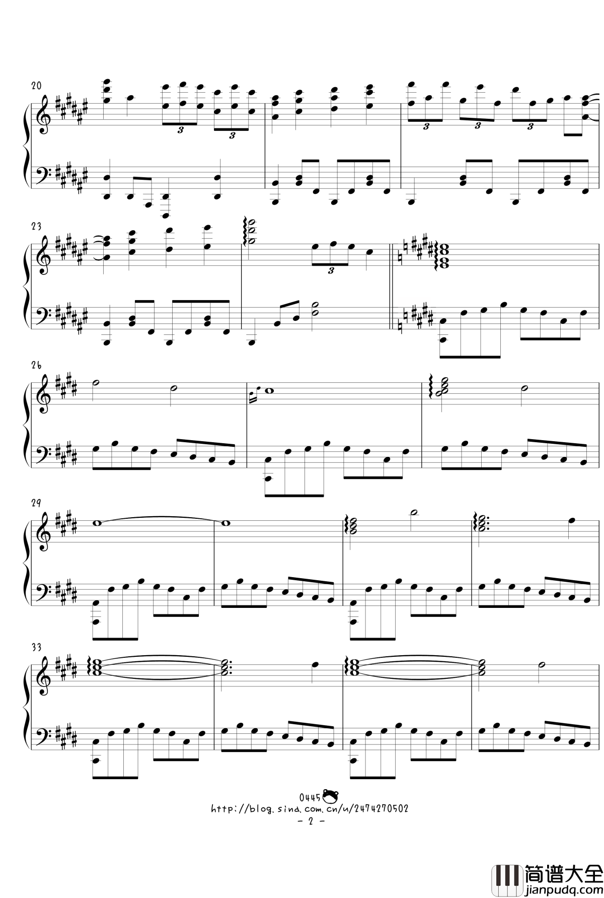 幻想游戏绀东方绀珠传组曲连弹钢琴谱_触手猴_东方project