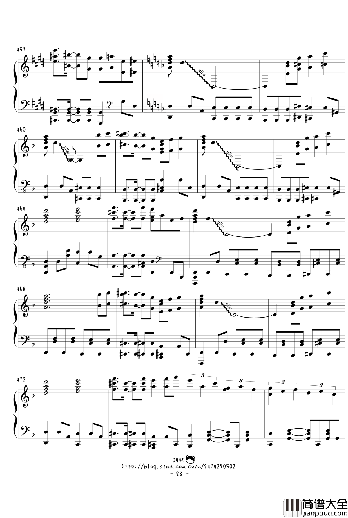 幻想游戏绀东方绀珠传组曲连弹钢琴谱_触手猴_东方project