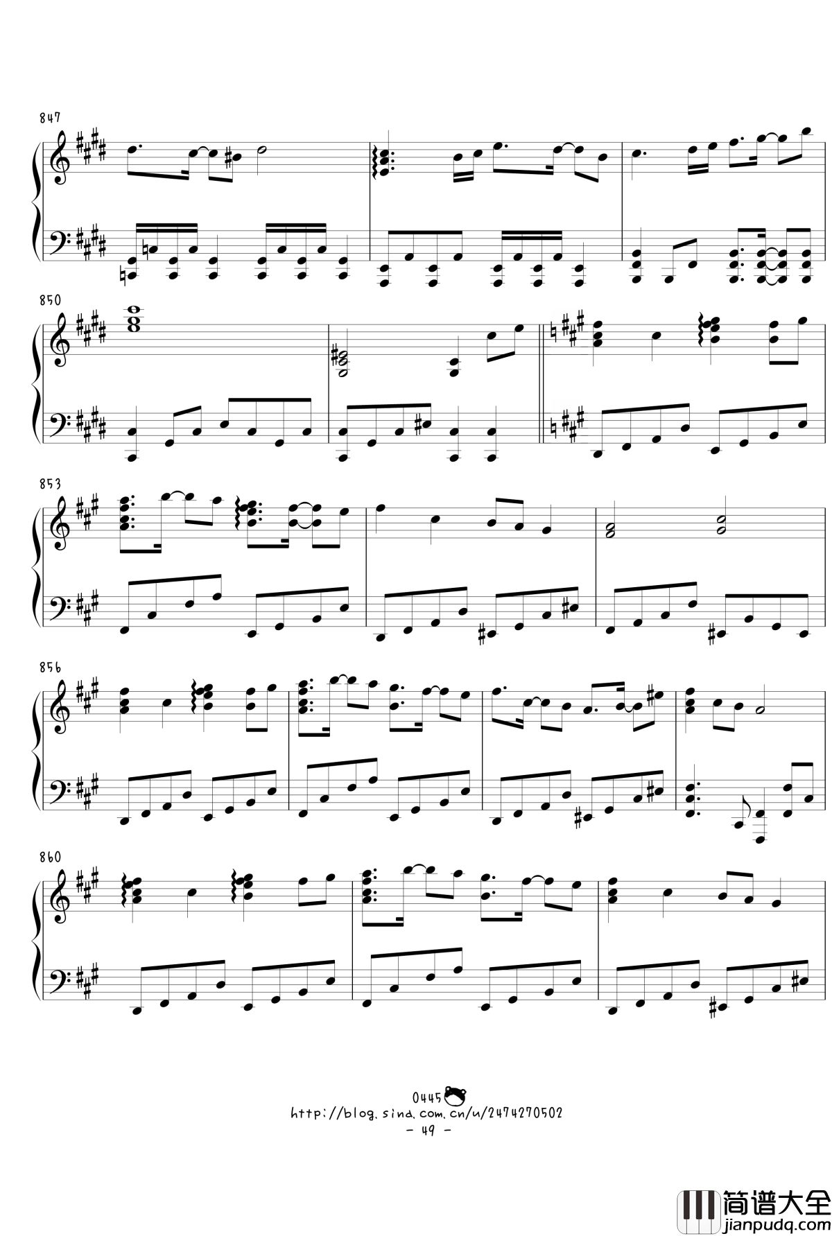 幻想游戏绀东方绀珠传组曲连弹钢琴谱_触手猴_东方project