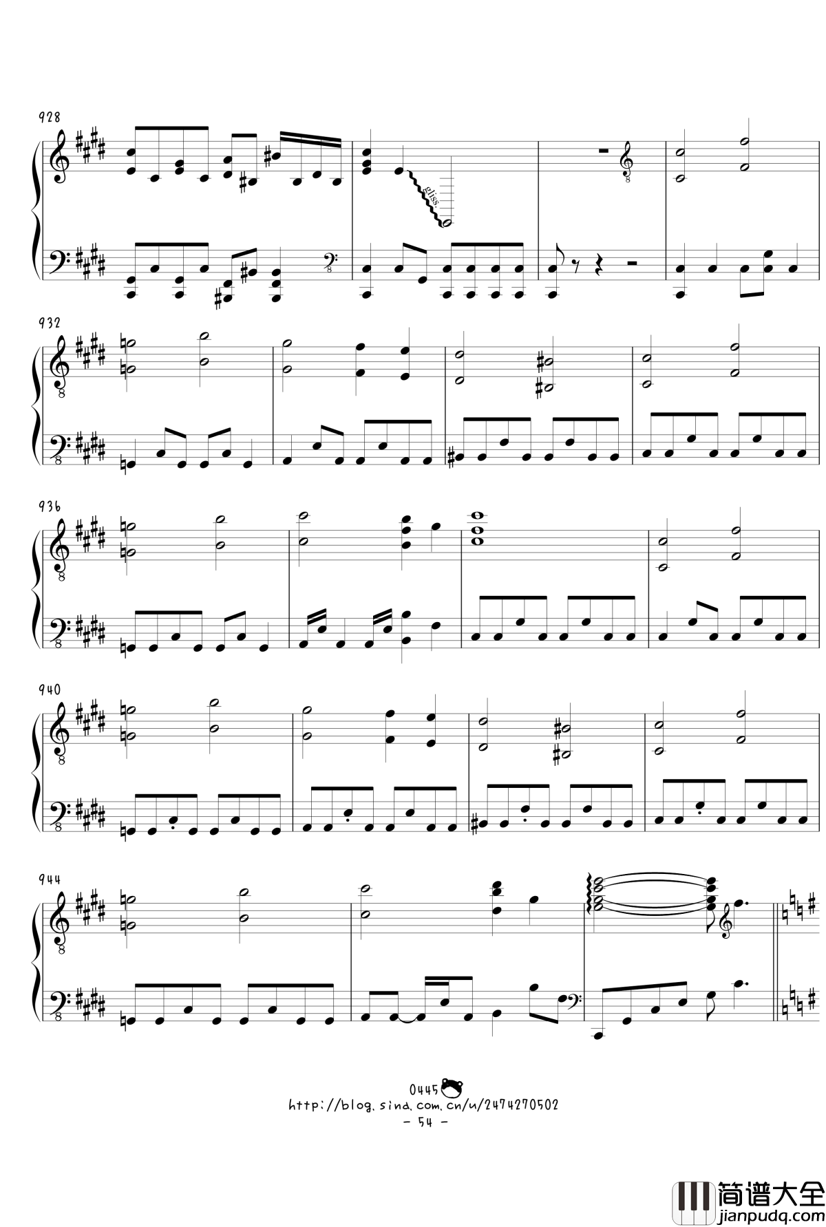 幻想游戏绀东方绀珠传组曲连弹钢琴谱_触手猴_东方project