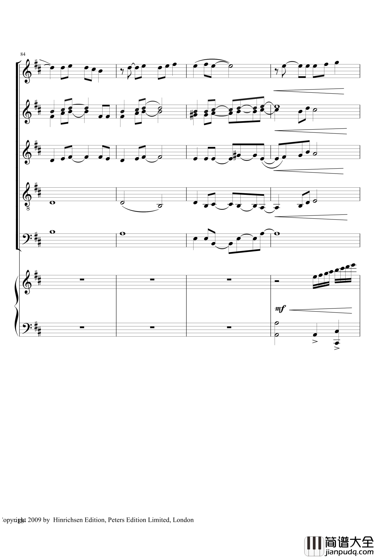 VIVA_LA_MUSICA钢琴谱_合唱_Sandra_Milliken