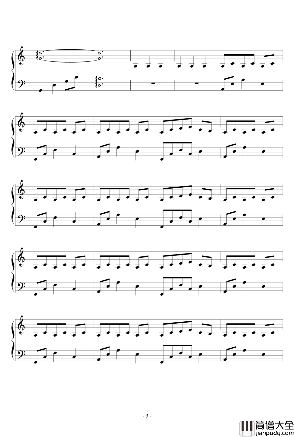 驻足的宁静钢琴谱__Peaceful_Stagnation_跳舞的线_穿越迷雾ttf