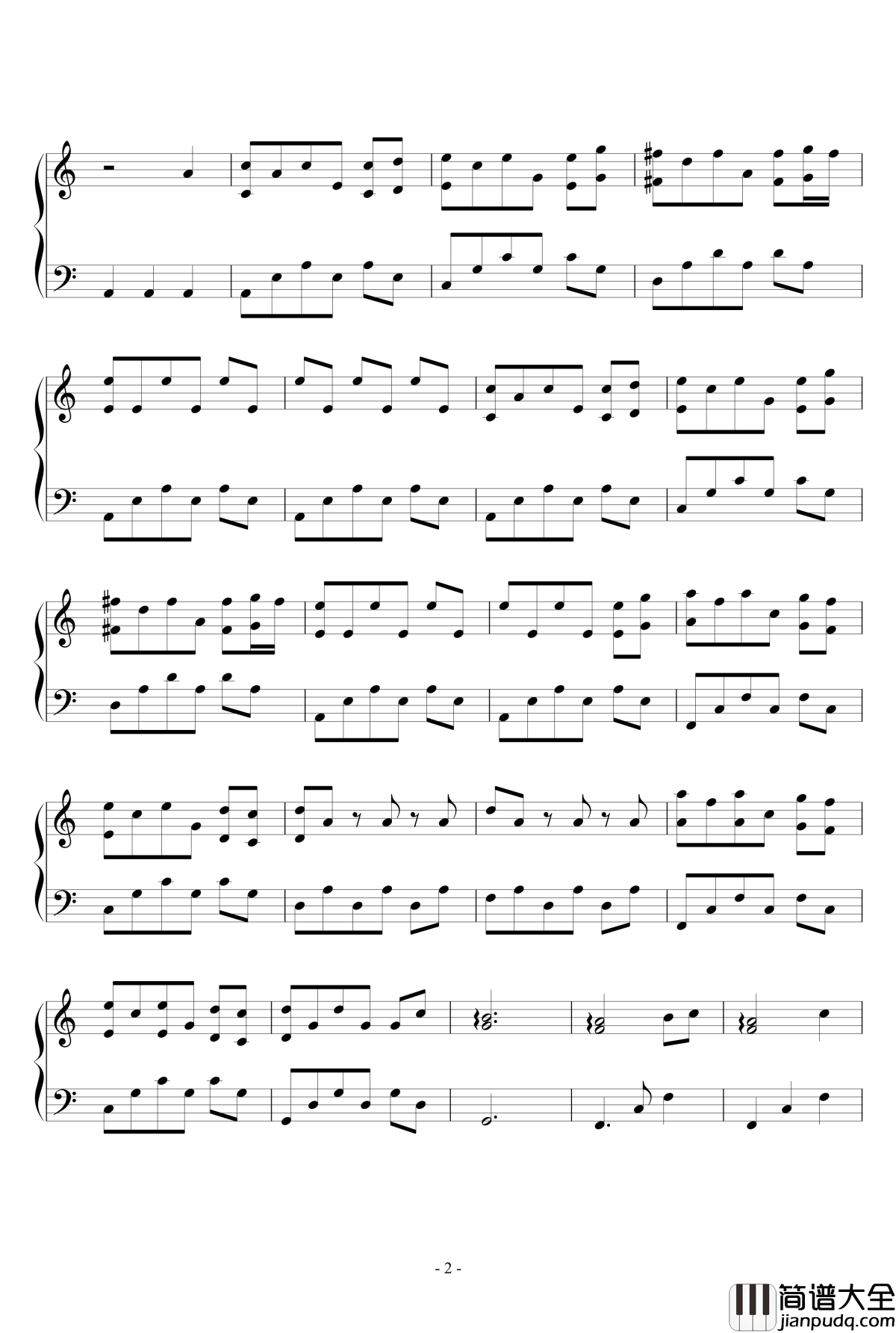 驻足的宁静钢琴谱__Peaceful_Stagnation_跳舞的线_穿越迷雾ttf