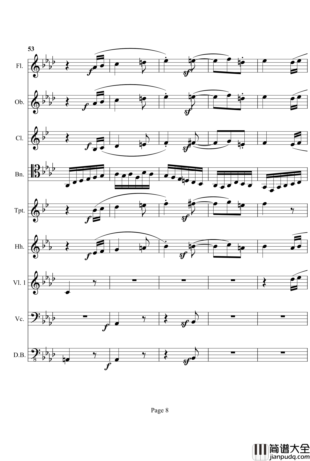 奏鸣曲之交响钢琴谱_第12首_Ⅱ_贝多芬_beethoven